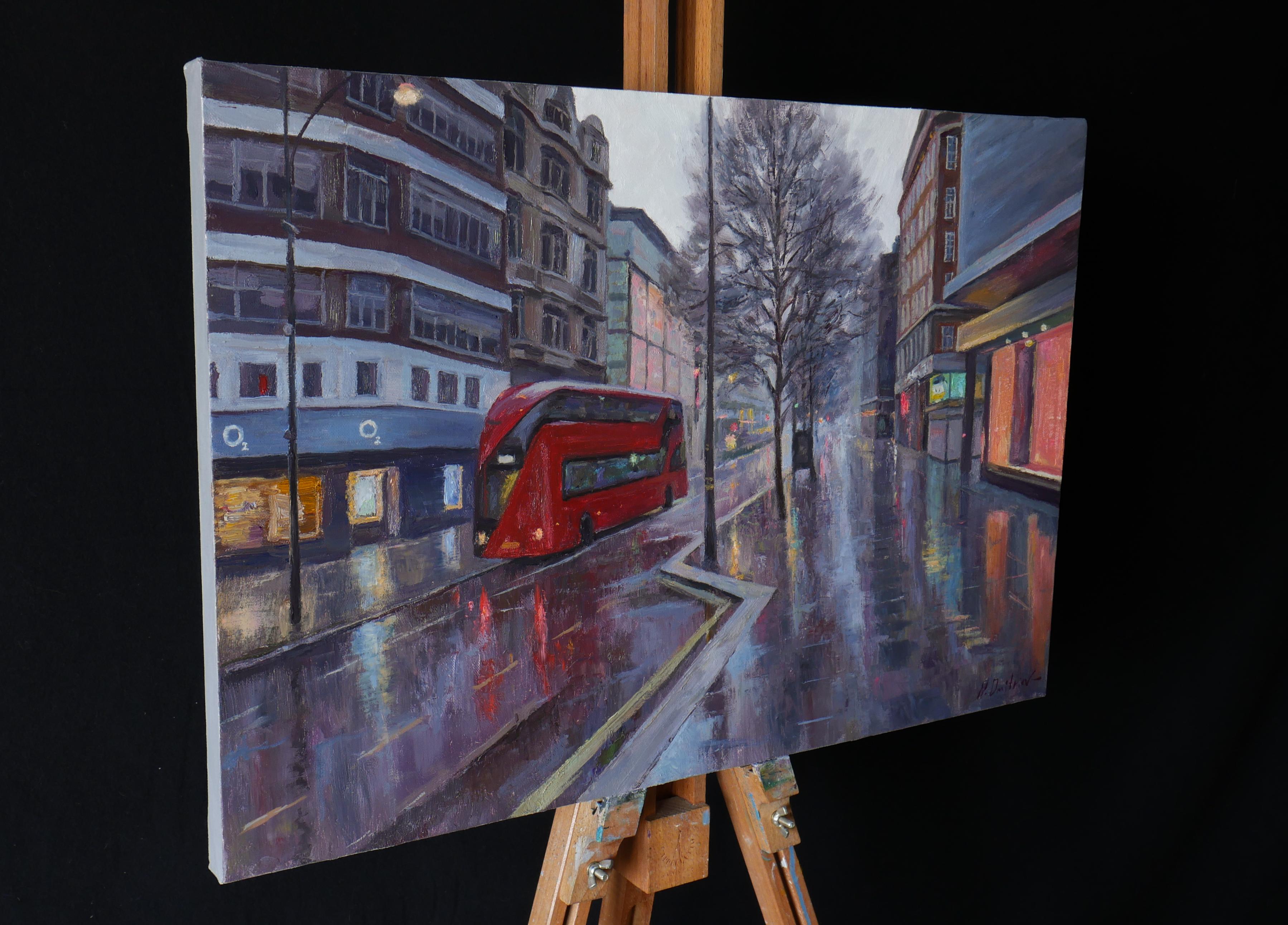 Oxford Street. London - original cityscape painting For Sale 1