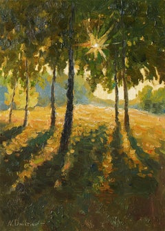 Rays Of The Evening Sun. Oil painting