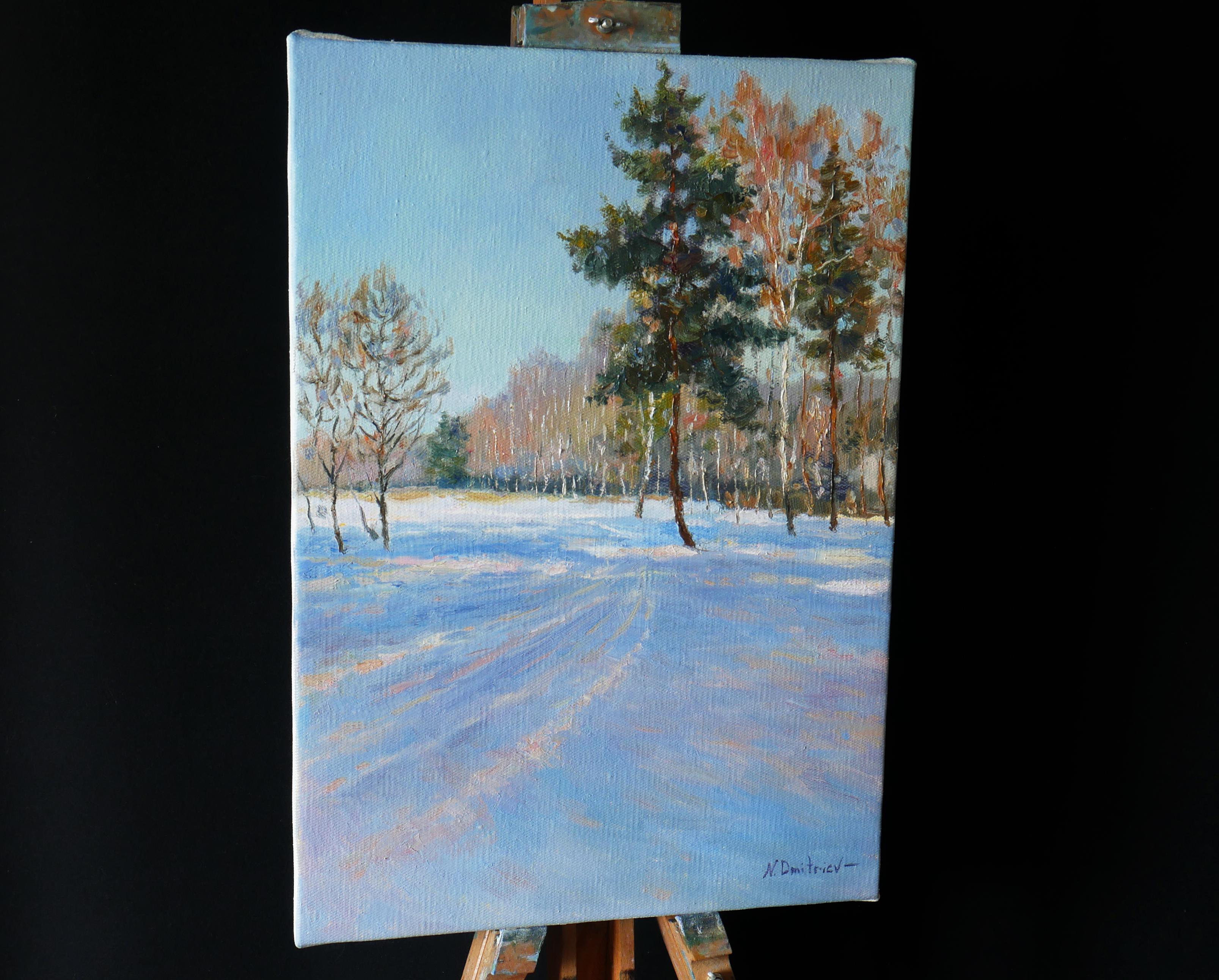 Shadows Of Sunny February - Painting by Nikolay Dmitriev