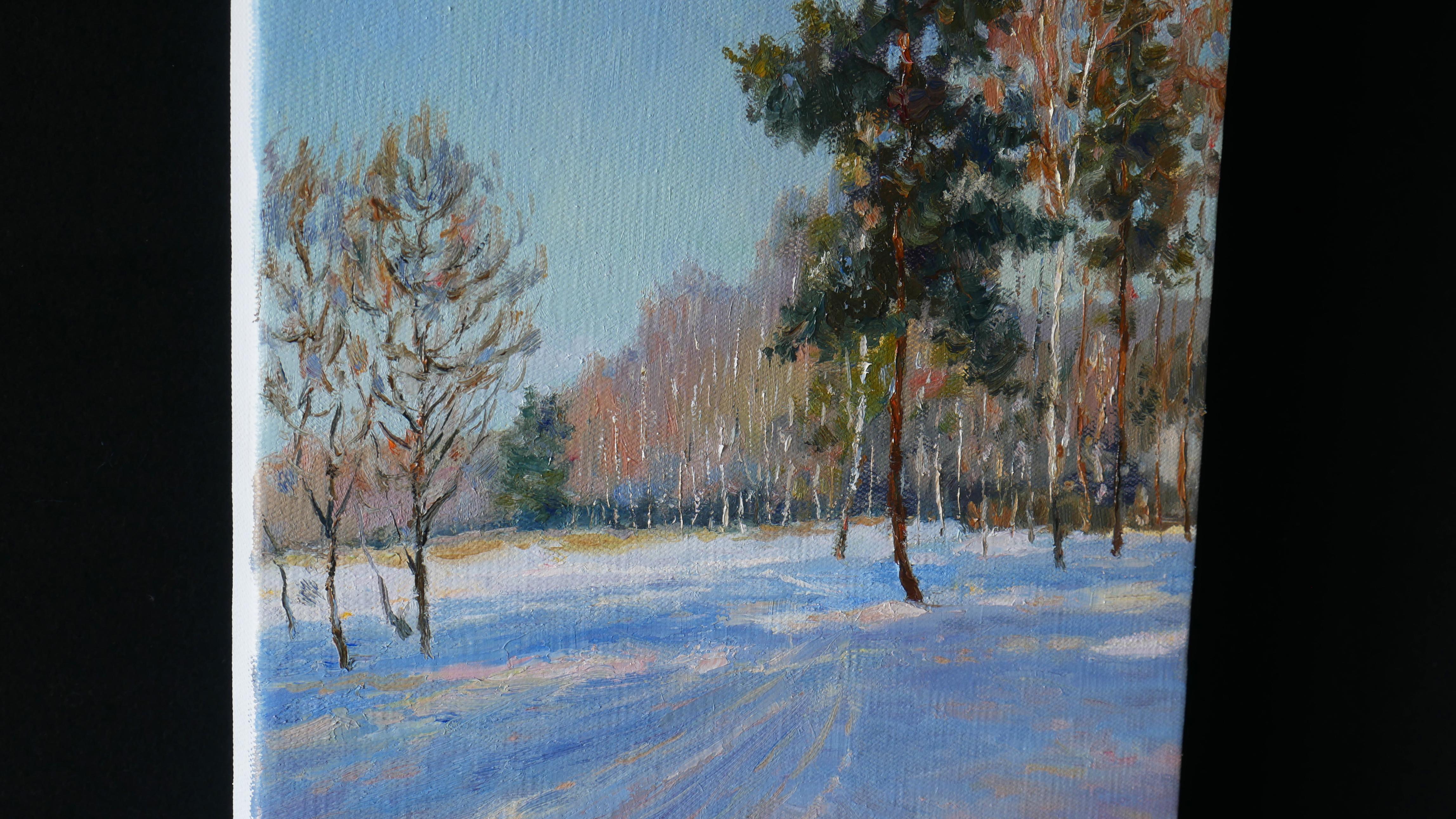 Shadows Of Sunny February - Impressionist Painting by Nikolay Dmitriev