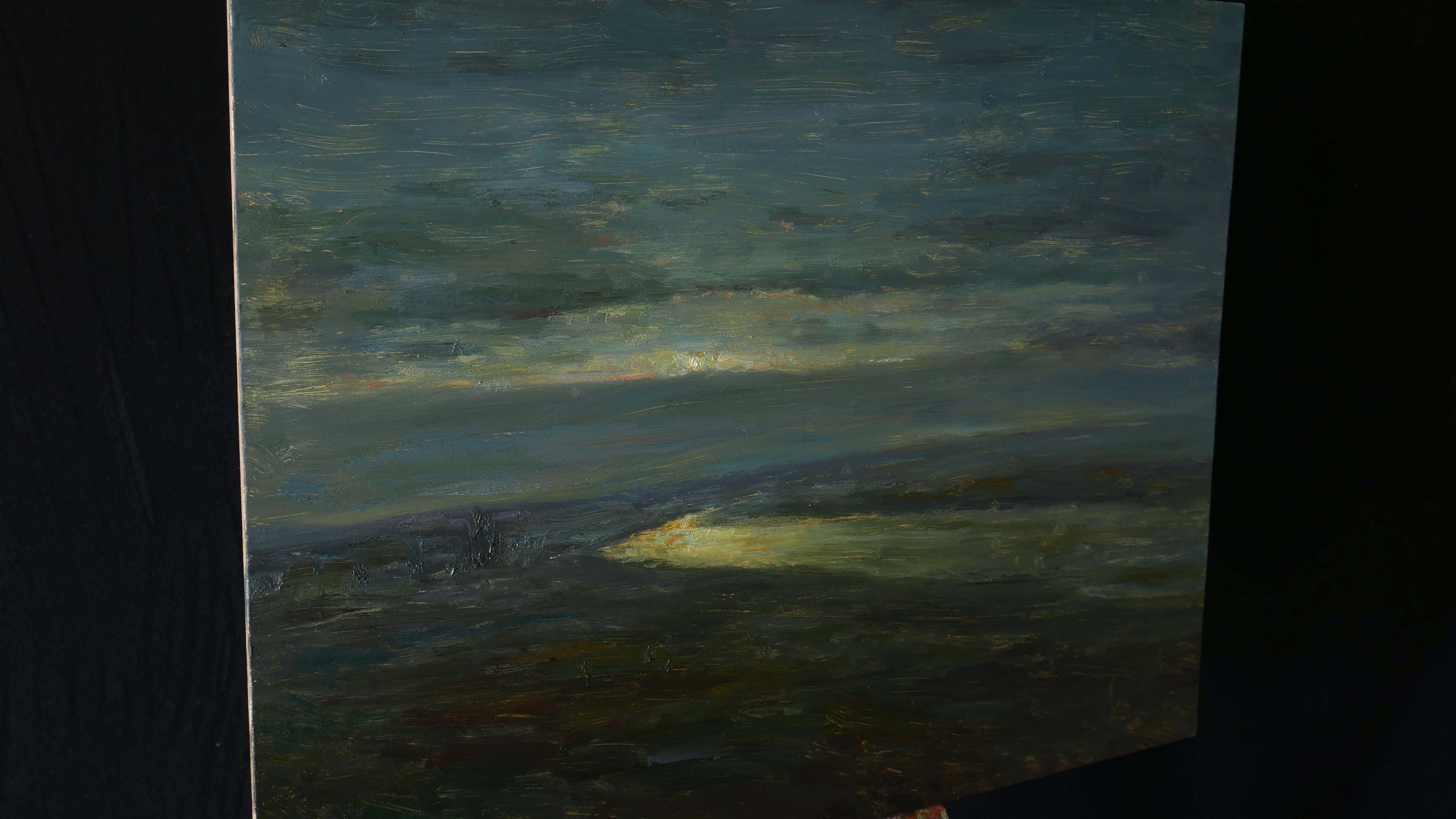 Silencio - pintura de paisaje nocturno - Painting Impresionista de Nikolay Dmitriev
