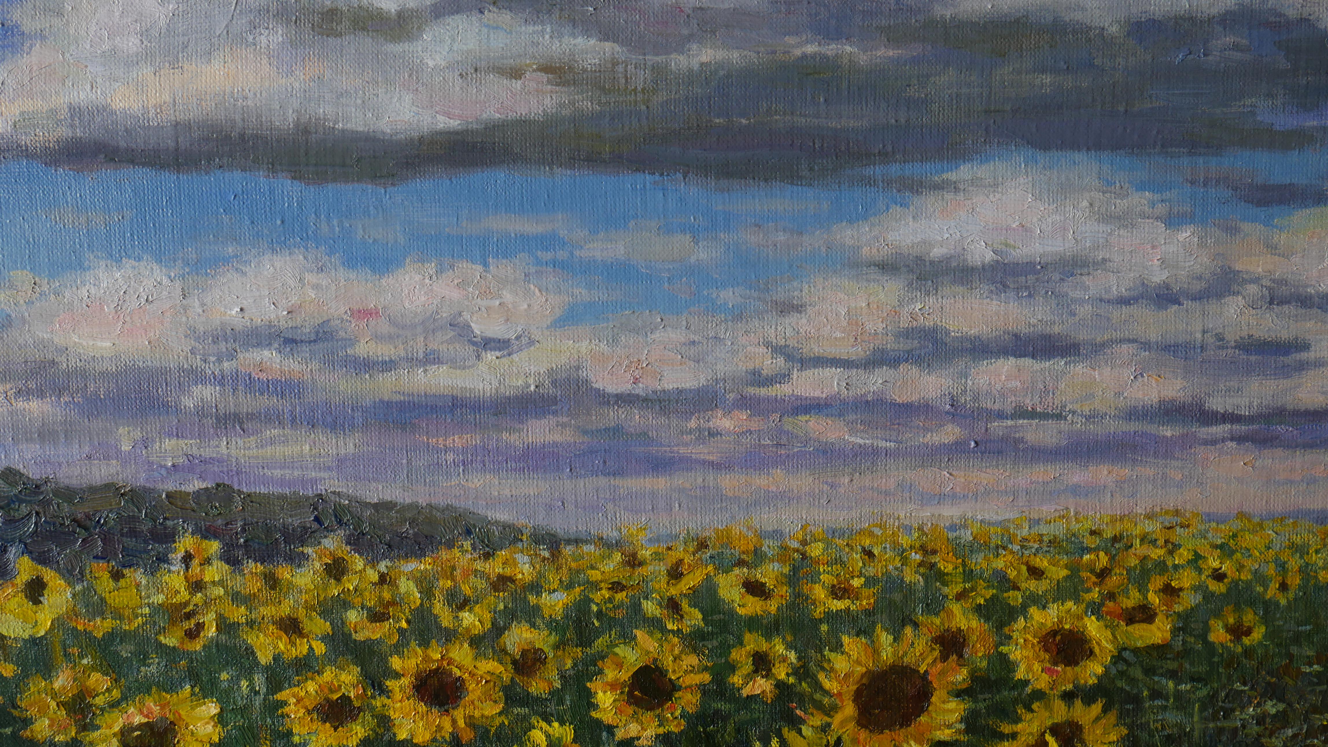 Campo de girasoles - pintura original de paisaje 2