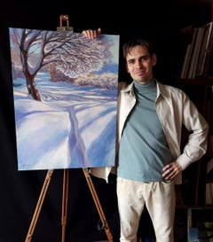 Sunny Lace Of Winter- original oil painting