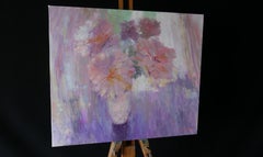 Sunny Peonies - expressionist peonies painting