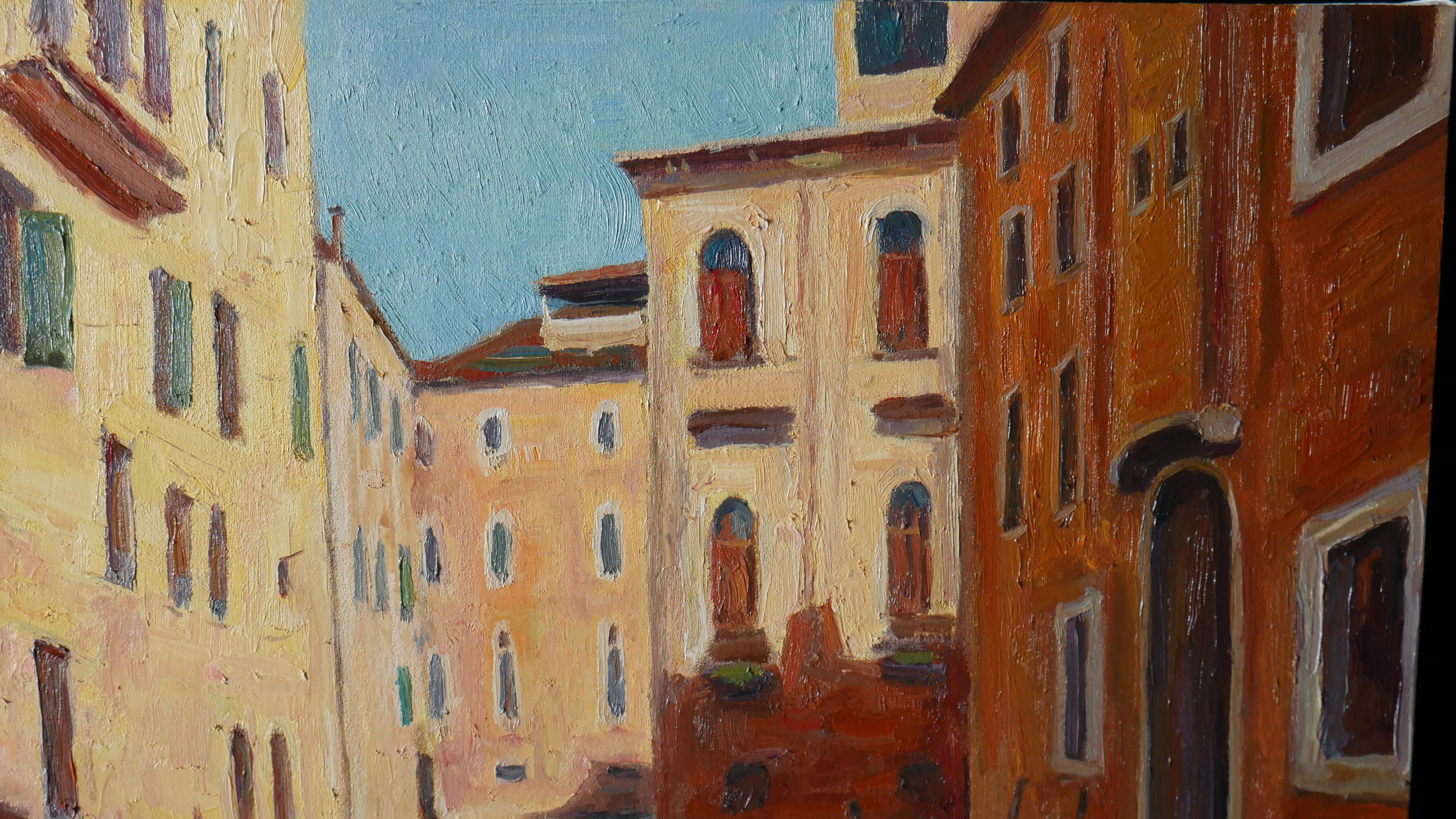 Sunny Venice - Venice cityscape painting For Sale 2