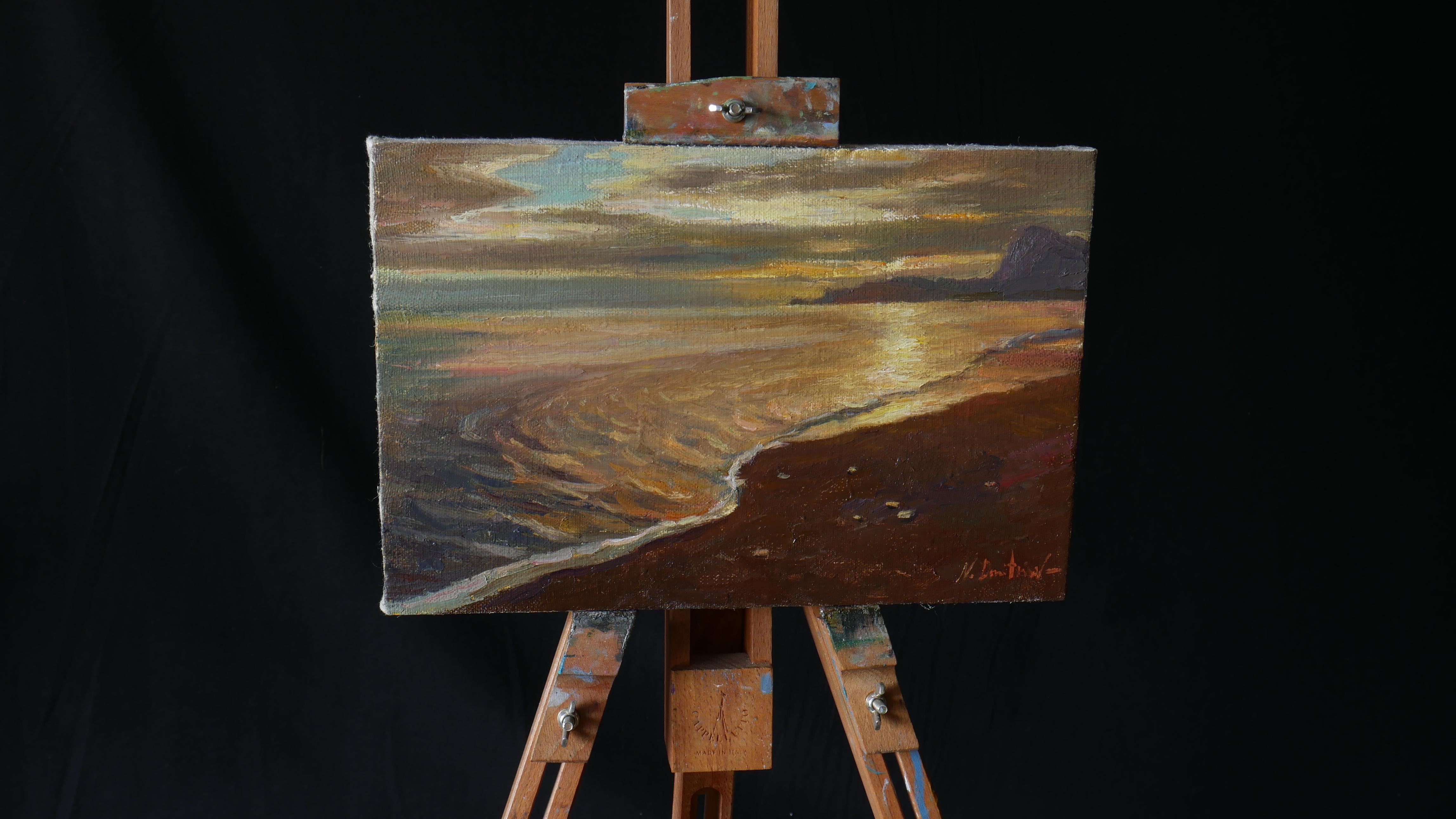 Das Meer, der Strand, die Wellen, der Himmel und das warme Licht des Sonnenuntergangs schaffen eine unglaubliche Atmosphäre eines sonnigen Abends am Meer. Das Meer ist eine Quelle der Lebenskraft und Energie. Das Meeres-Triptychon besteht aus drei