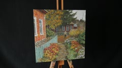 The Autumn Yard - autumn landscape painting