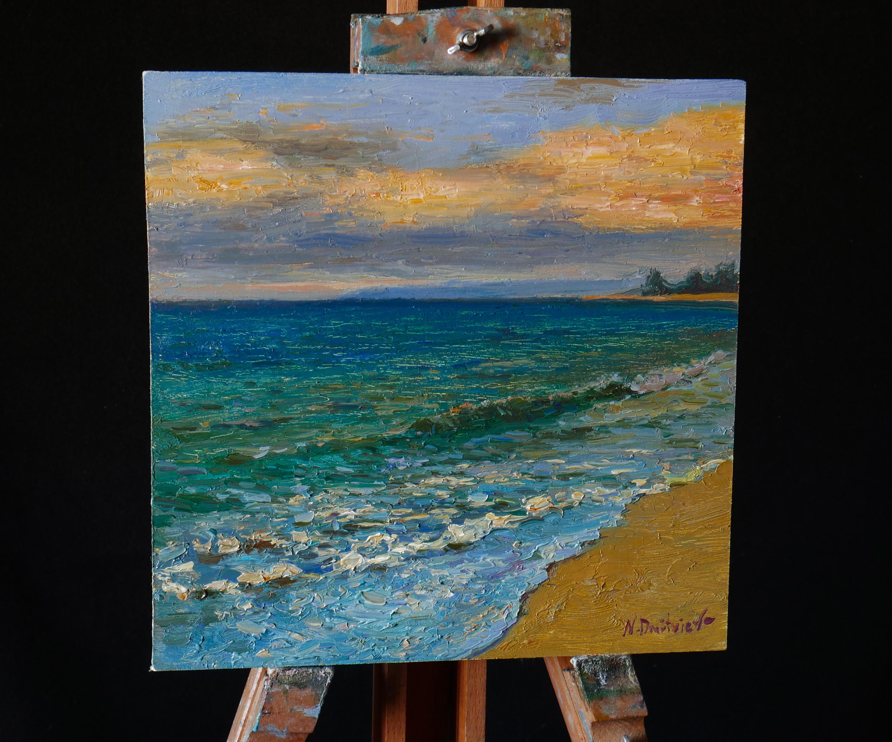 The Black Sea - summer seascape painting - Painting by Nikolay Dmitriev