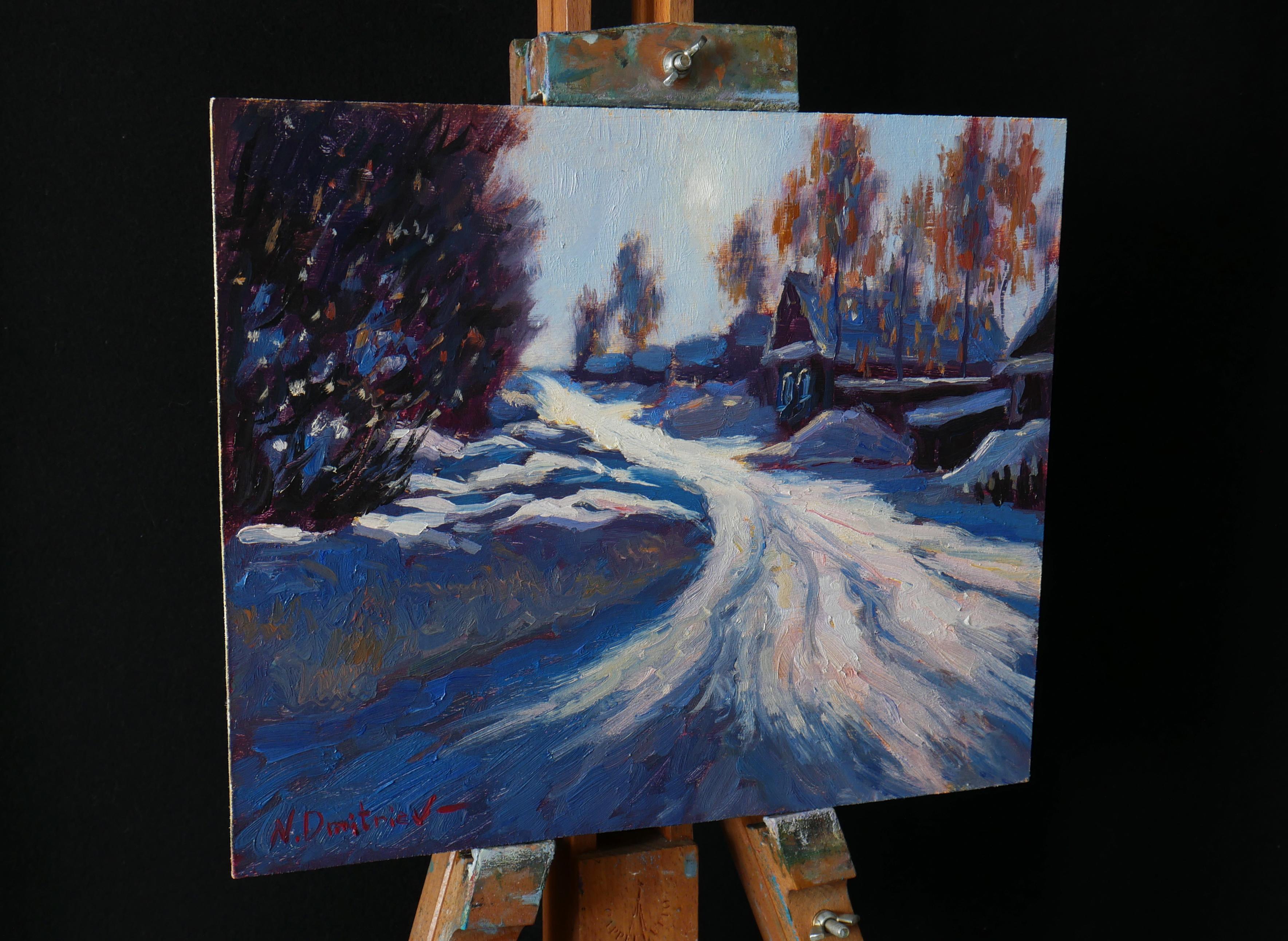 Die leuchtende Sonne des Winters – Painting von Nikolay Dmitriev