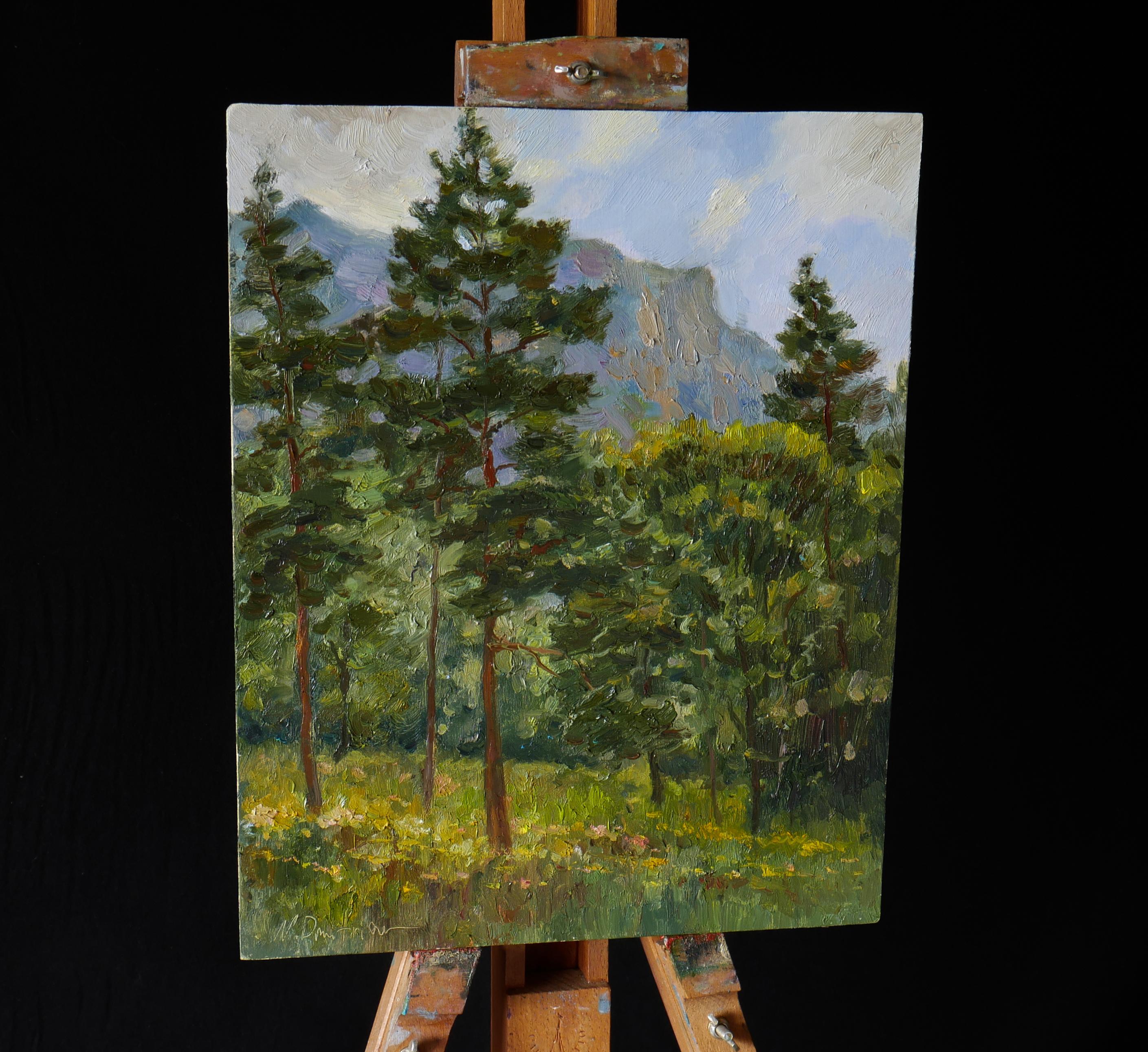 The evening in the mountains - peinture de montagne - Painting de Nikolay Dmitriev