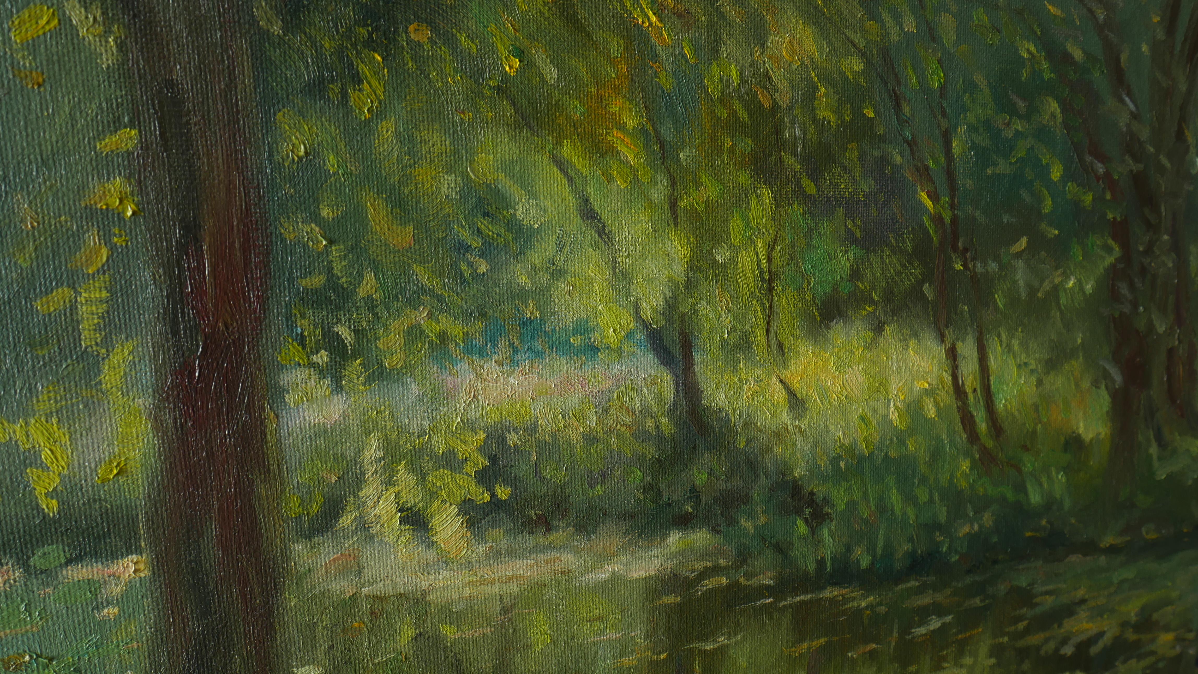 The Evening Light - summer landscape painting For Sale 1
