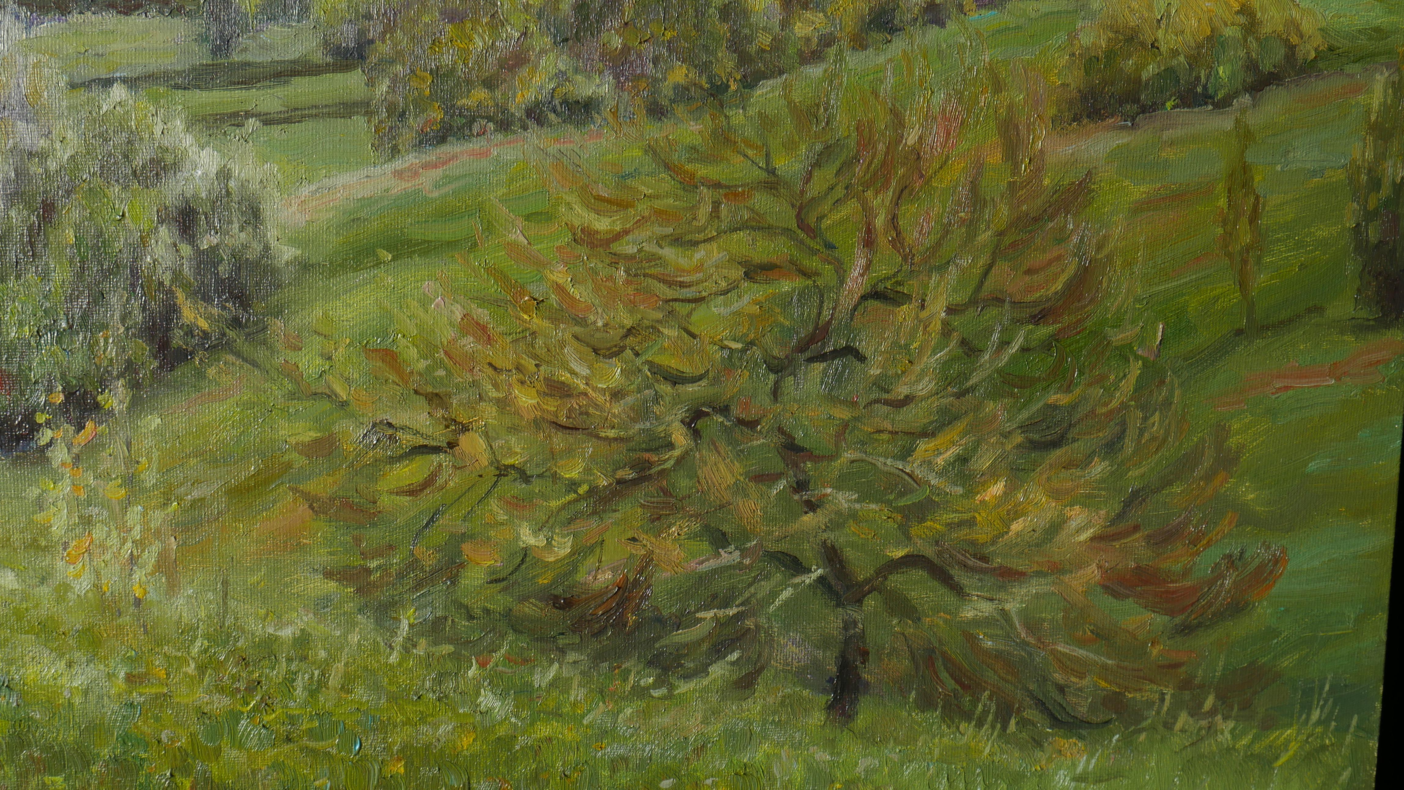 The First Flash Of Green - peinture de paysage de printemps en vente 3