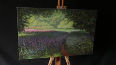 The Floral Path - sunny summer landscape painting