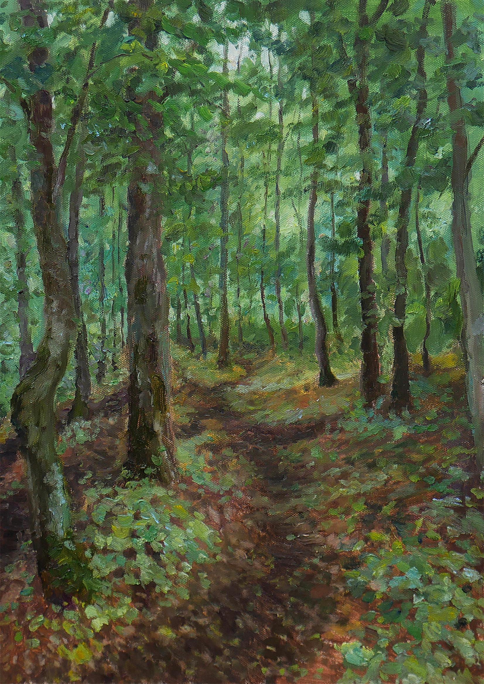 Nikolay Dmitriev Interior Painting – Forest Path – Sommerlandschaftsgemälde