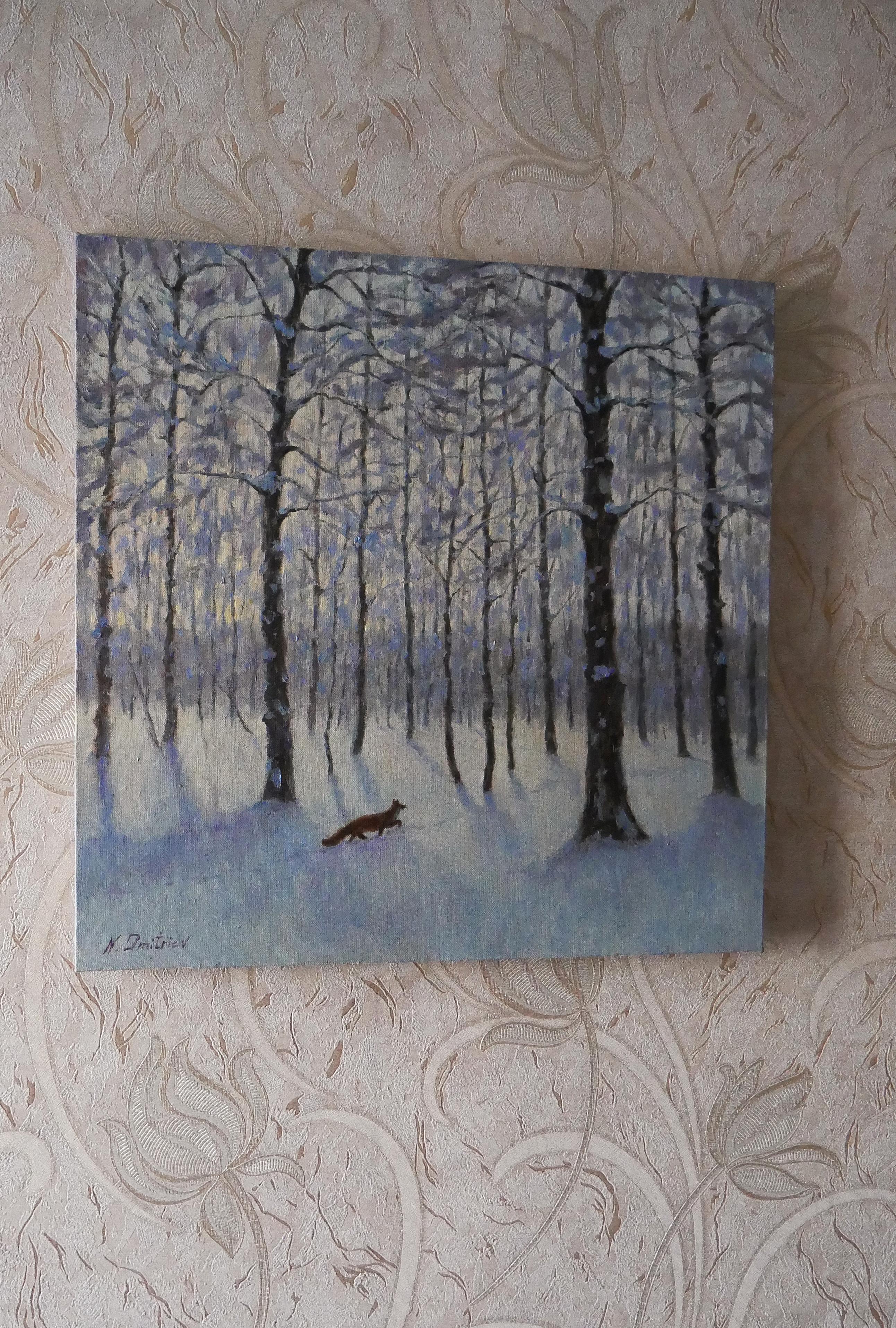 The Frosty Morning At The Forest Edge - winter landscape painting 5