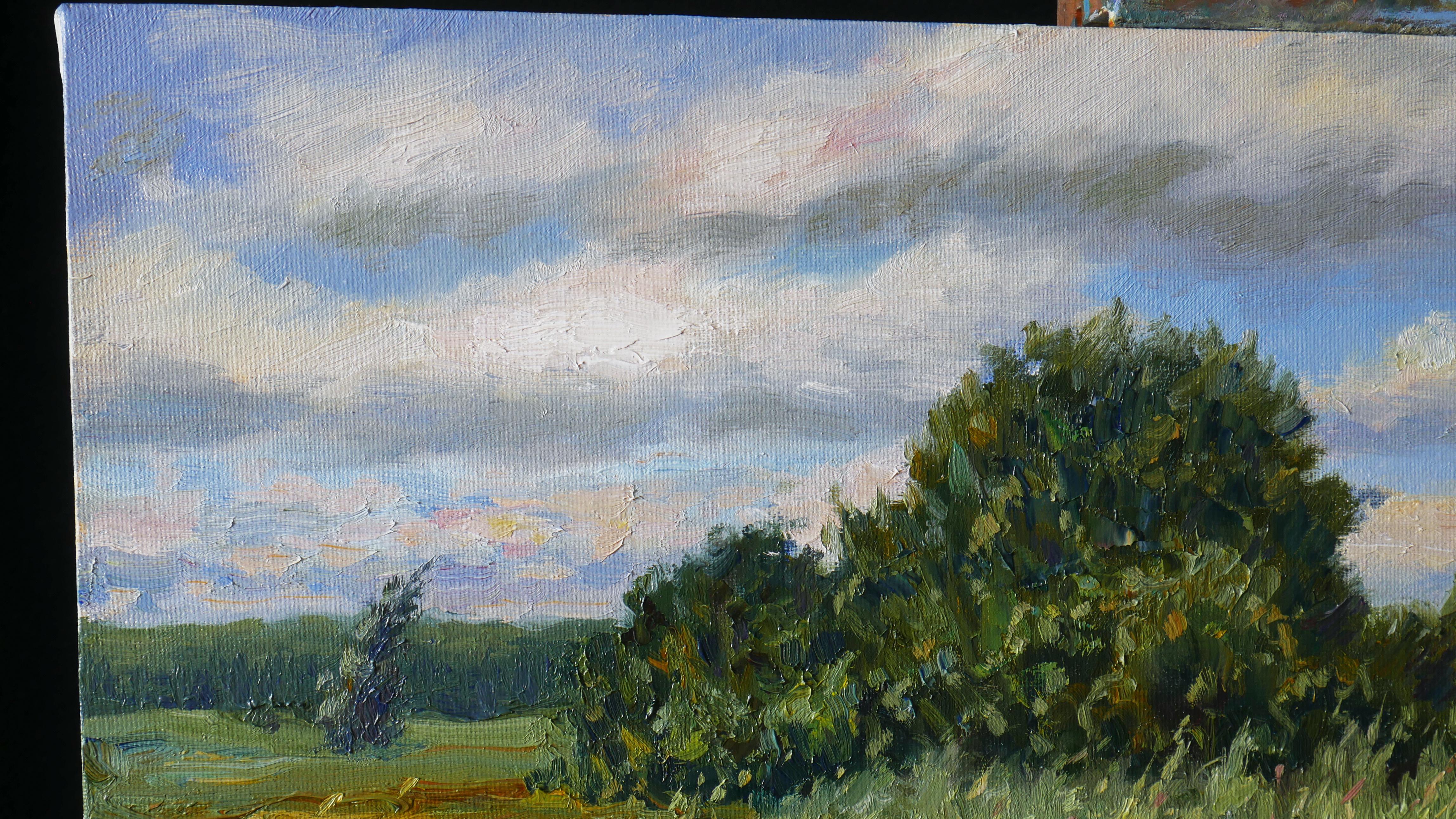 Spüren Sie einfach den warmen Sommerwind. Das Gemälde ist en plein-air entstanden.

Das Bildmaterial stammt vom Autor und ist ein Original. Es ist auf der Vorderseite signiert und auch auf der Rückseite betitelt und signiert. Das Gemälde wird mit