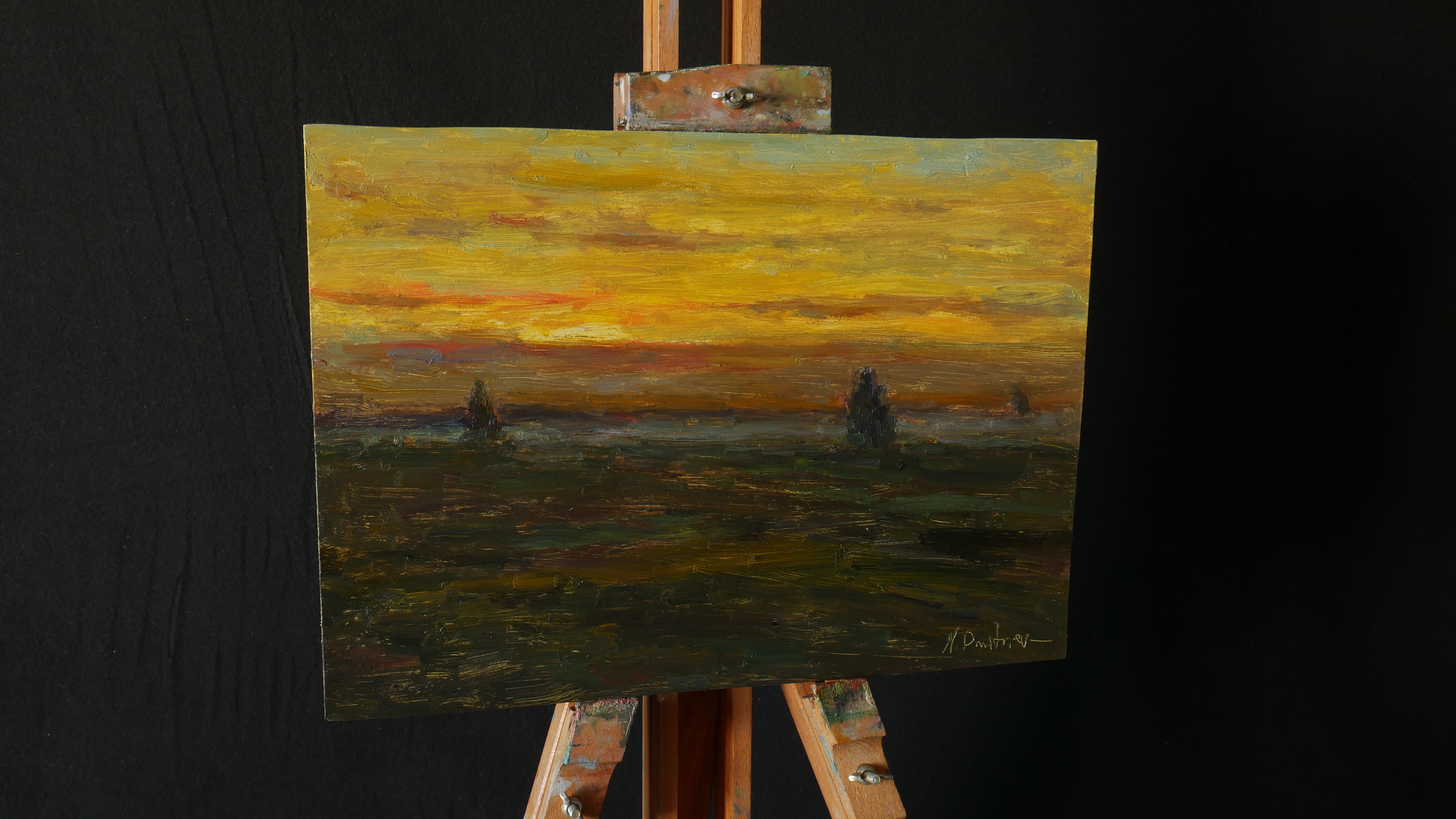 The First Ray – Original-Landschaftsgemälde – Painting von Nikolay Dmitriev