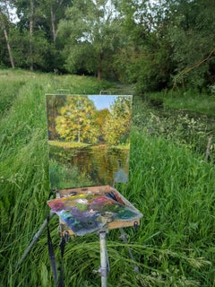 The Latest Touches Of The Sun - sunset landscape painting
