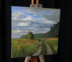 The Path Under The Clouds. Oil painting