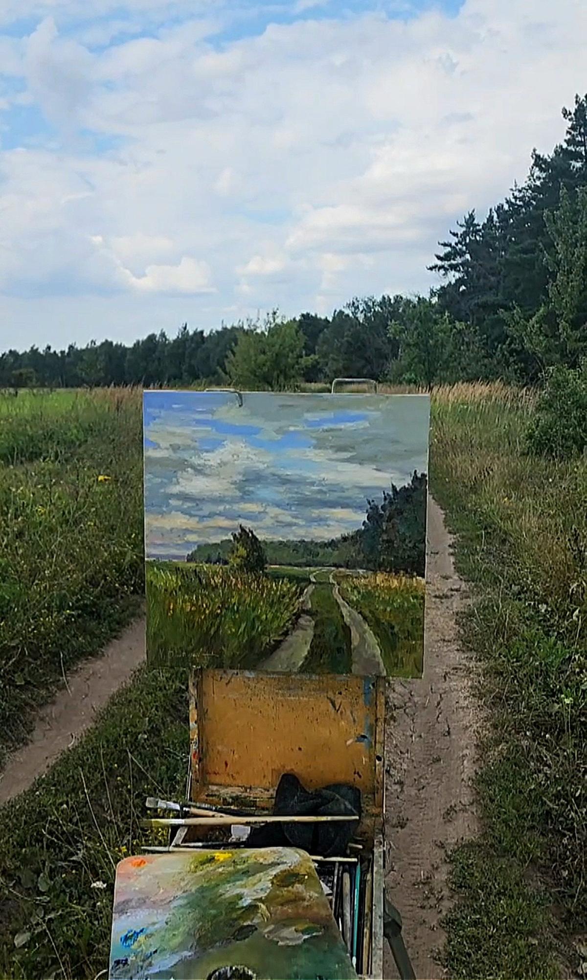 The Path Under The Clouds. Ölgemälde im Angebot 4