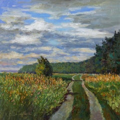The Path Under The Clouds. Oil painting