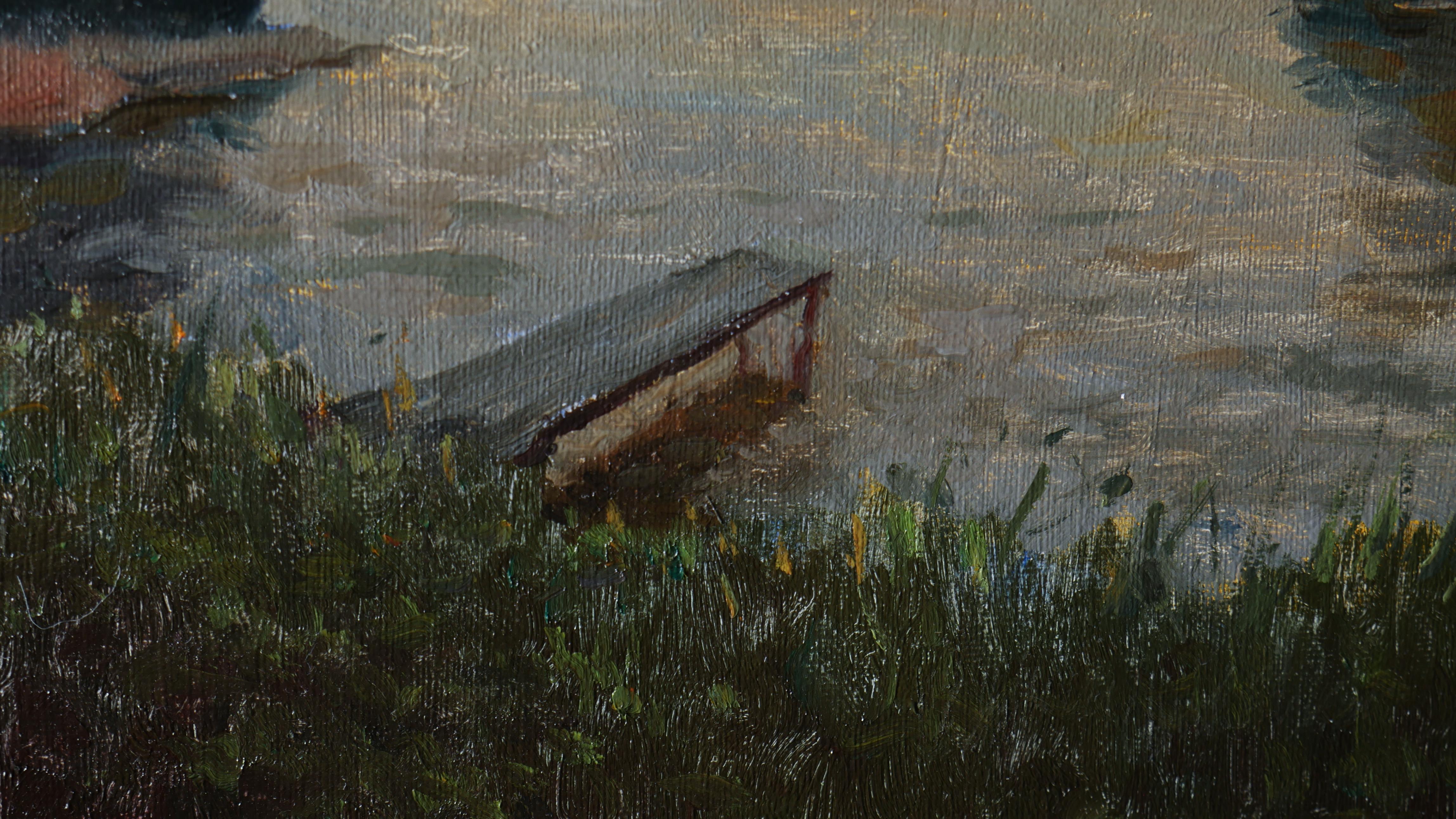 The Quiet Bank - original summer landscape, painting For Sale 2