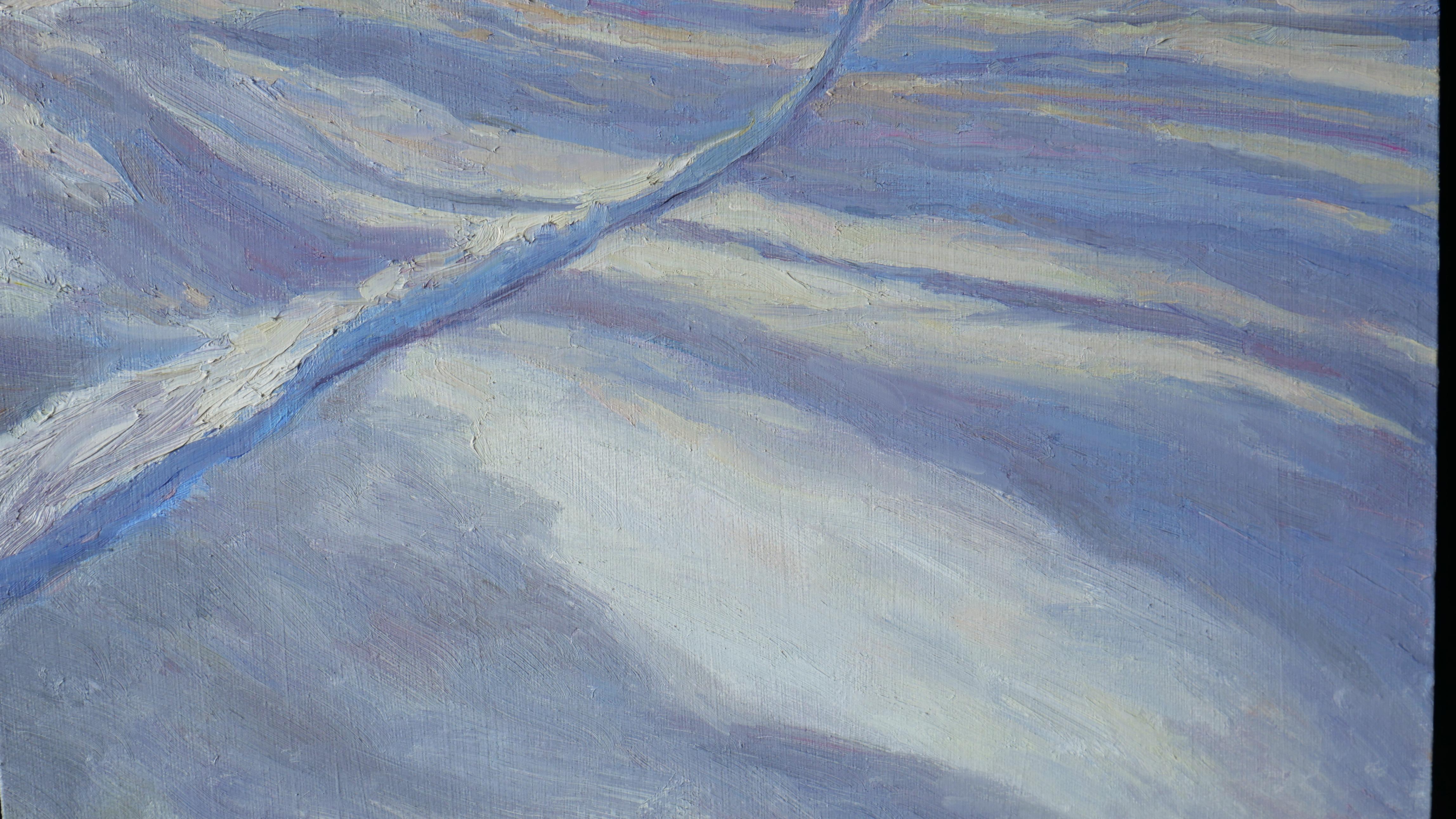 Un quadro con un paesaggio invernale soleggiato è perfetto per gli interni, l'opera d'arte ti darà solo emozioni piacevoli e buon umore. Le giornate di sole in inverno sono bellissime! La neve morbida e soffice cade dal cielo in grandi fiocchi. Il