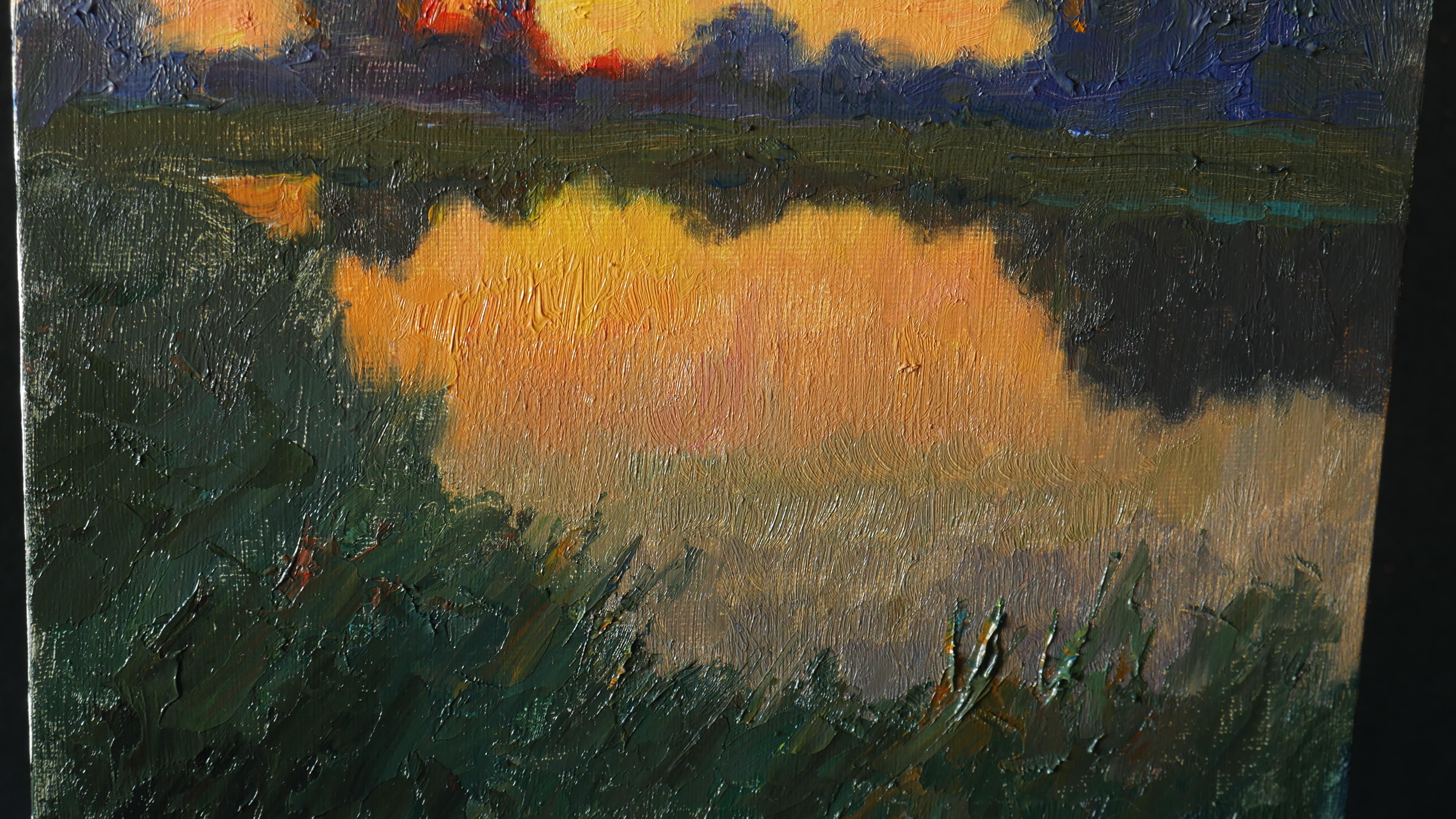 The Summer Sun - original sunny landscape, painting For Sale 2