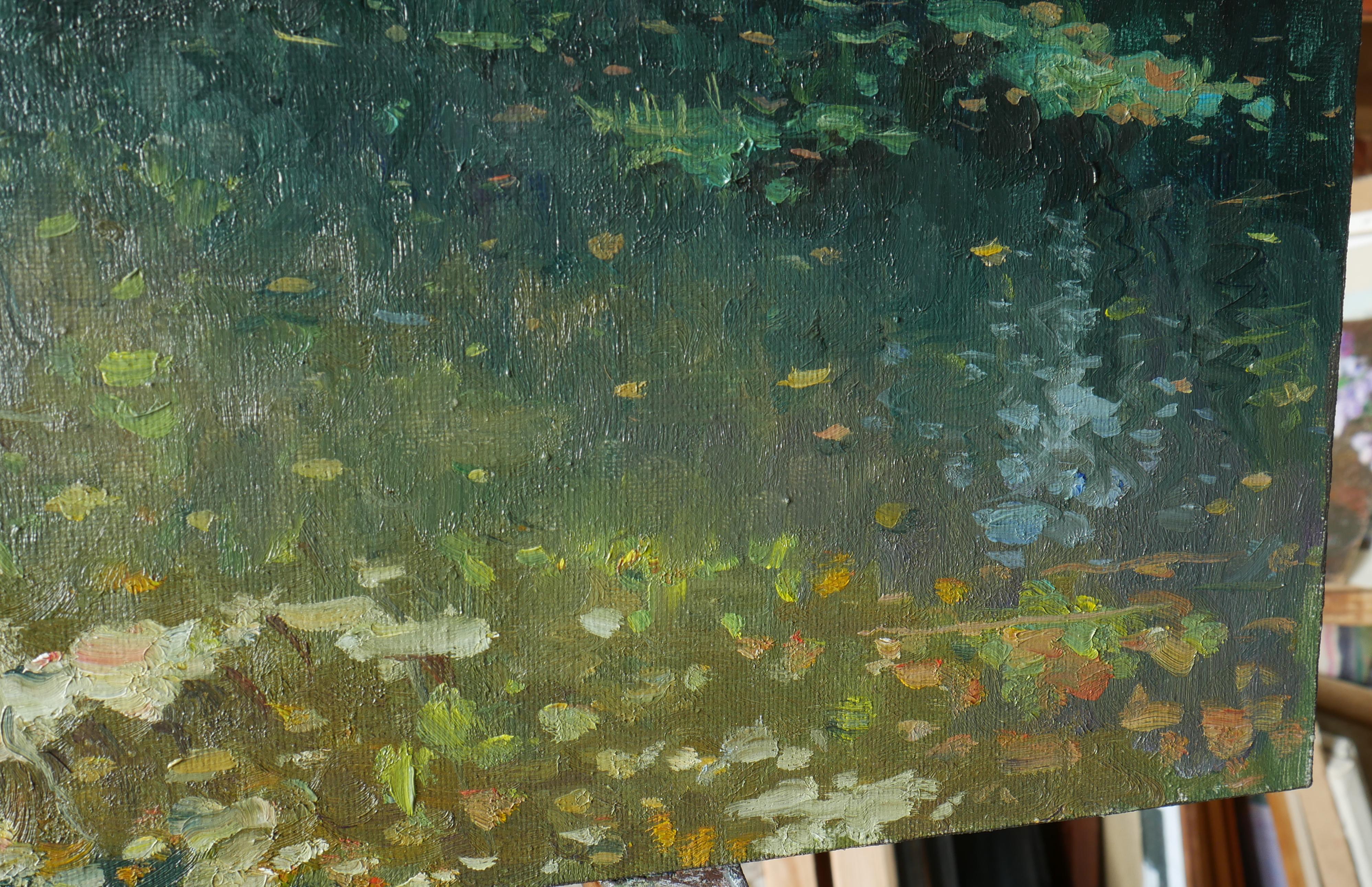 The Sunny Water - peinture de paysage fluvial en vente 1