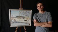 The Sunny Winter Days - original landscape painting