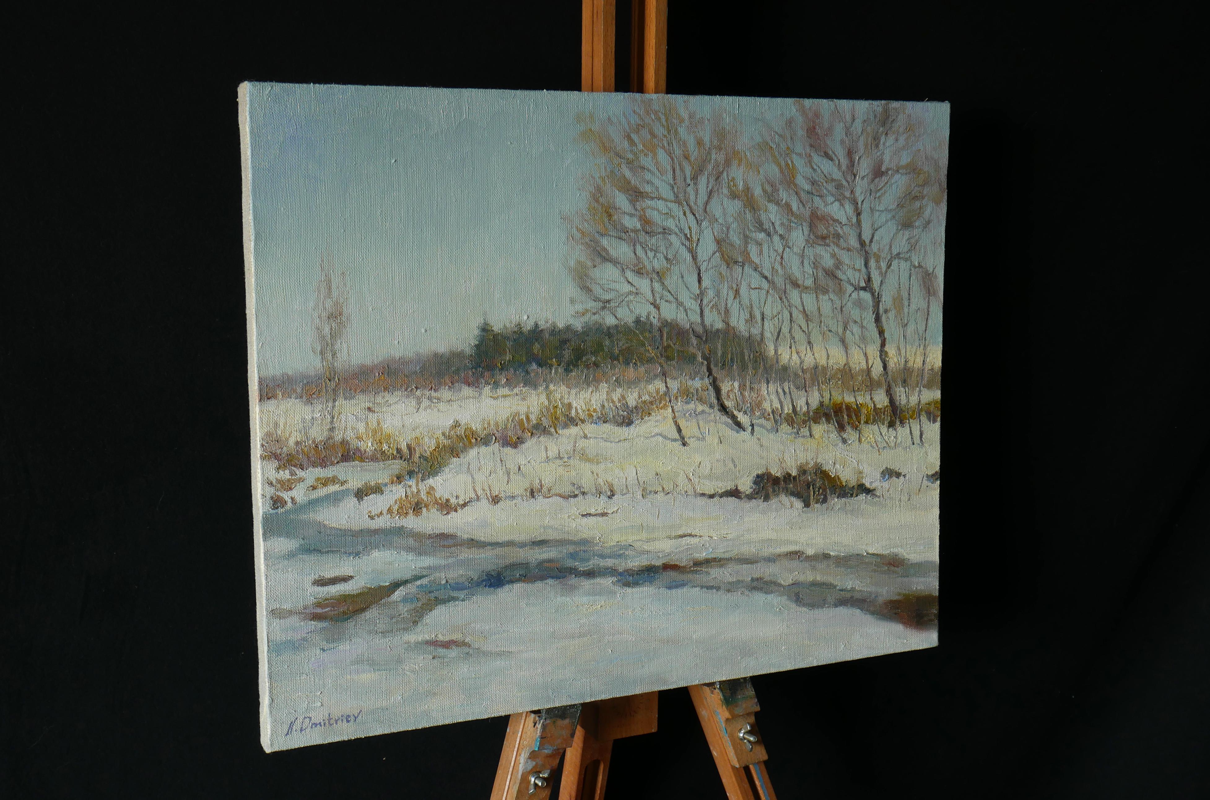 Bright impressionist winter painting is light and lyric, the sunny artwork will always fill your house of only positive emotions and good mood.

The picture is author's and original.
Ready to hang.
Materials used: oil on canvas, supported wooden