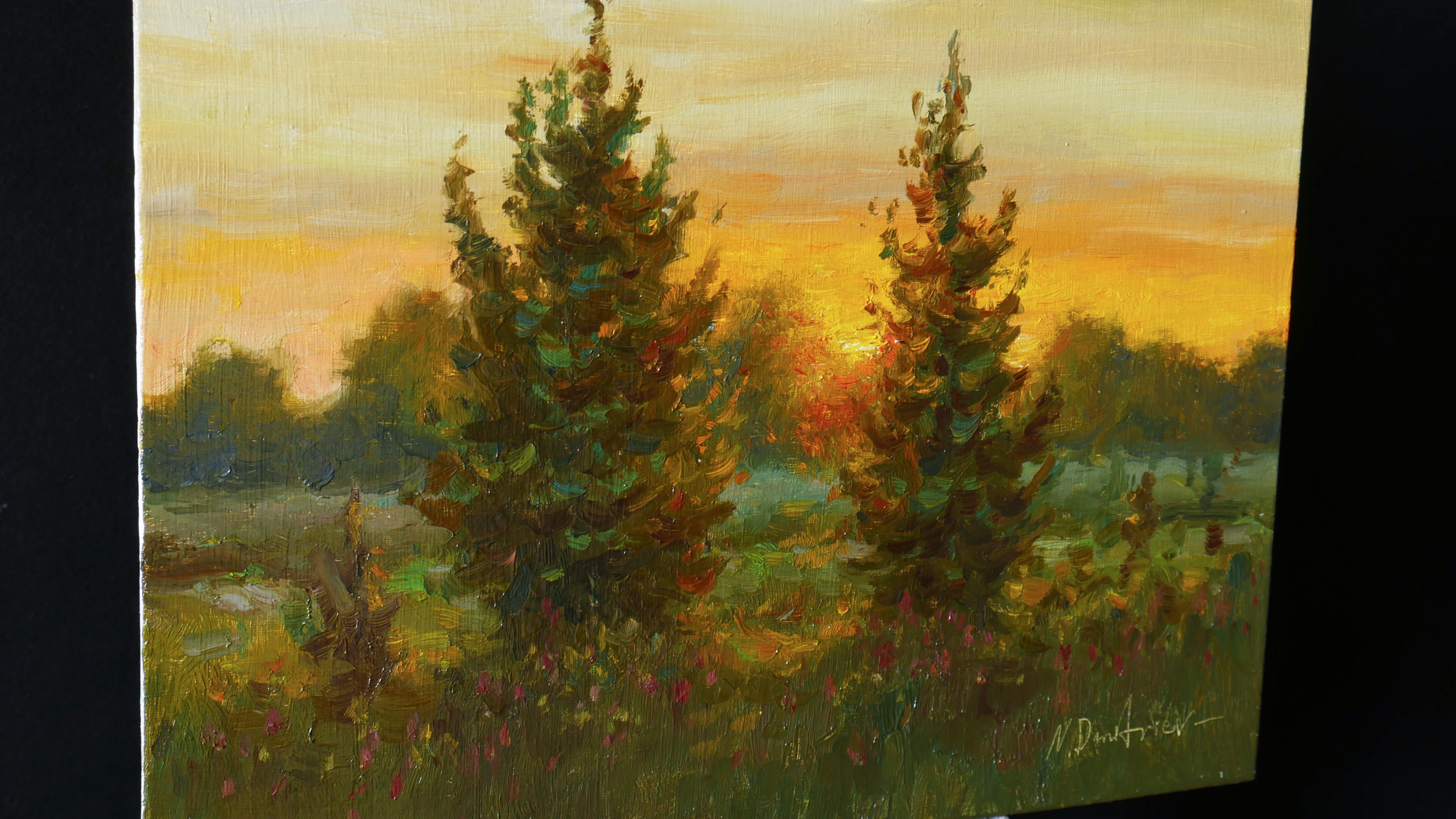 Touch Of Sunlight. Ölgemälde (Impressionismus), Painting, von Nikolay Dmitriev