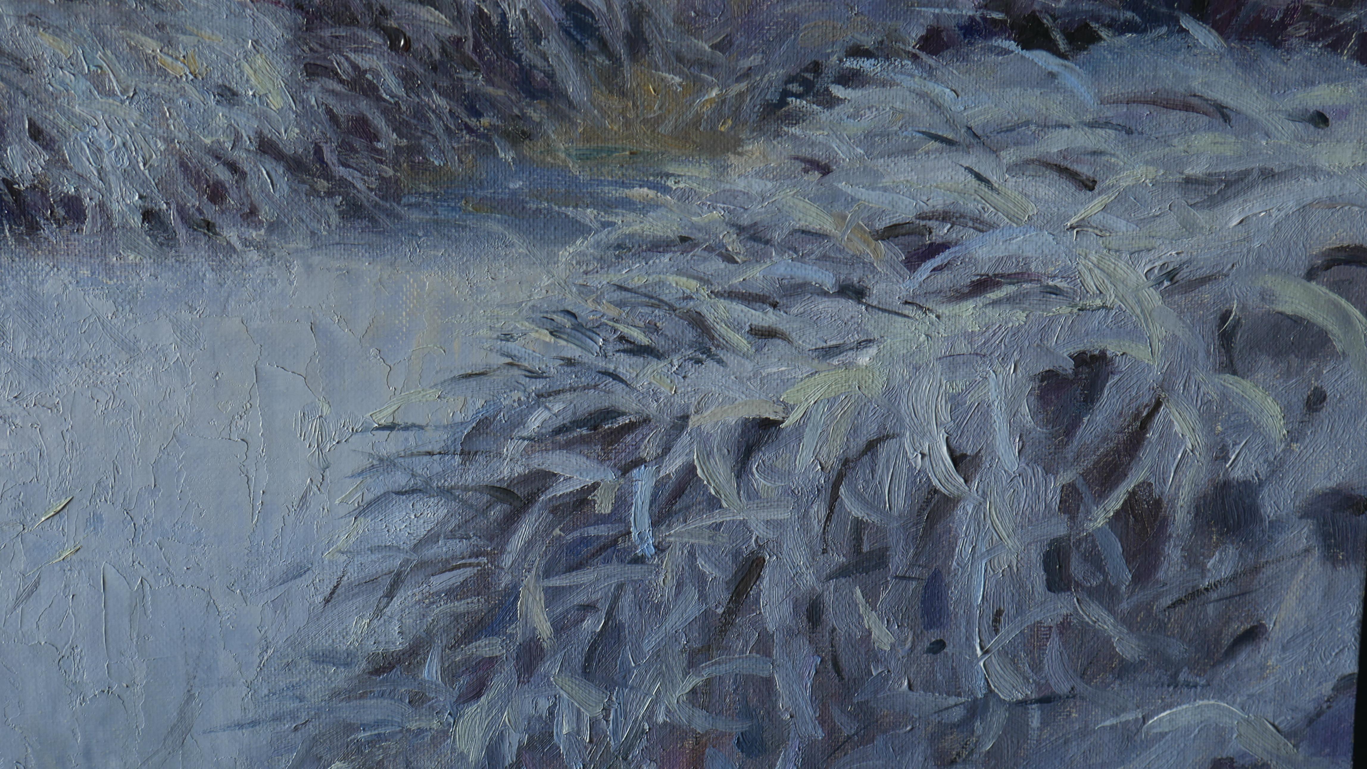 Winterspitze – Original-Wintergemälde im Angebot 2