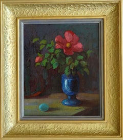 Rosa canina. olio su cartone, 23x27, 5 cm