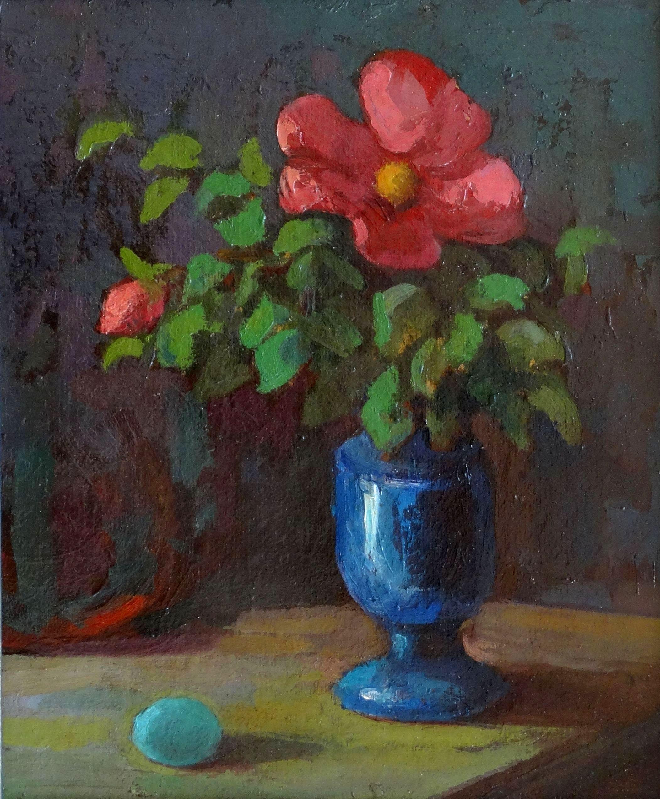 Nikolay Kulainis  Still-Life Painting - Rosehip. oil on cardboard, 23x27, 5 cm