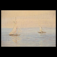 "Sailing ships at sea"