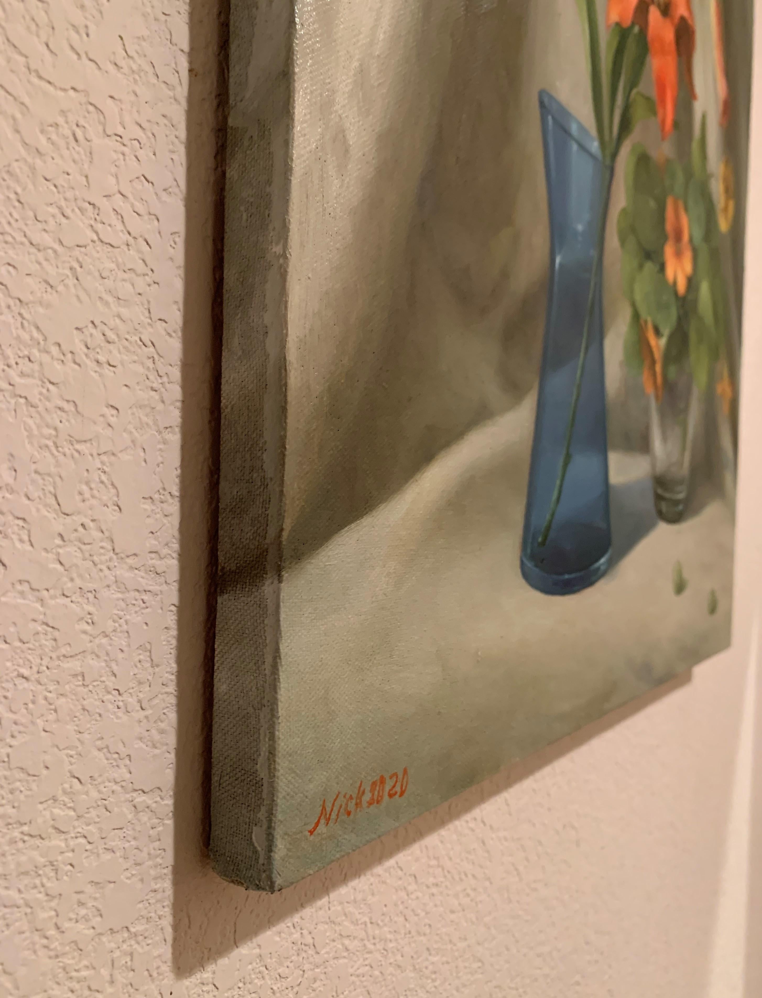 Giglio rosso, Pittura a olio - Art Realismo americano di Nikolay Rizhankov