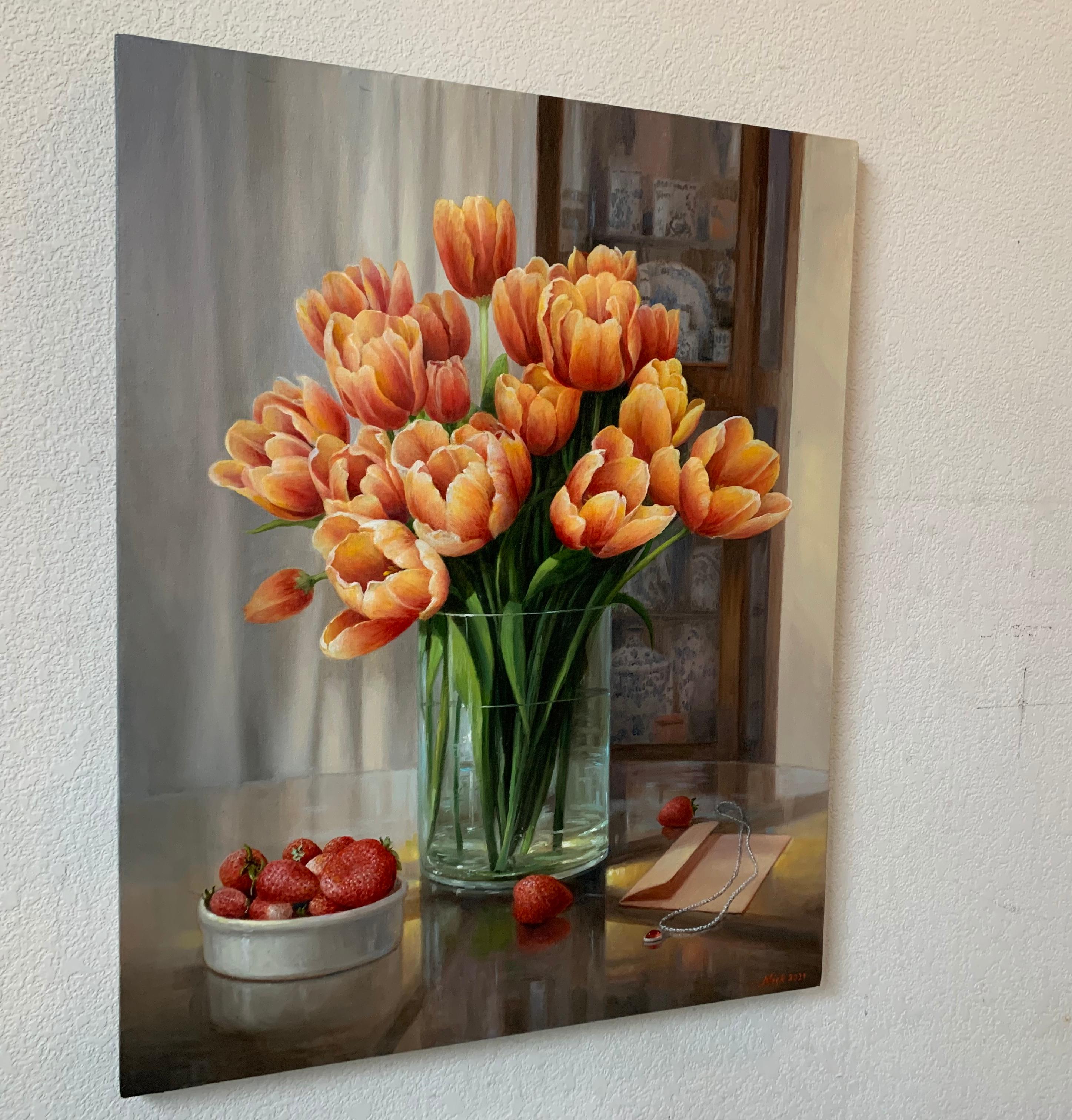 paintings of tulips