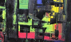 Città 13. 1966, carta, monotipo, vernice, 47x77 cm