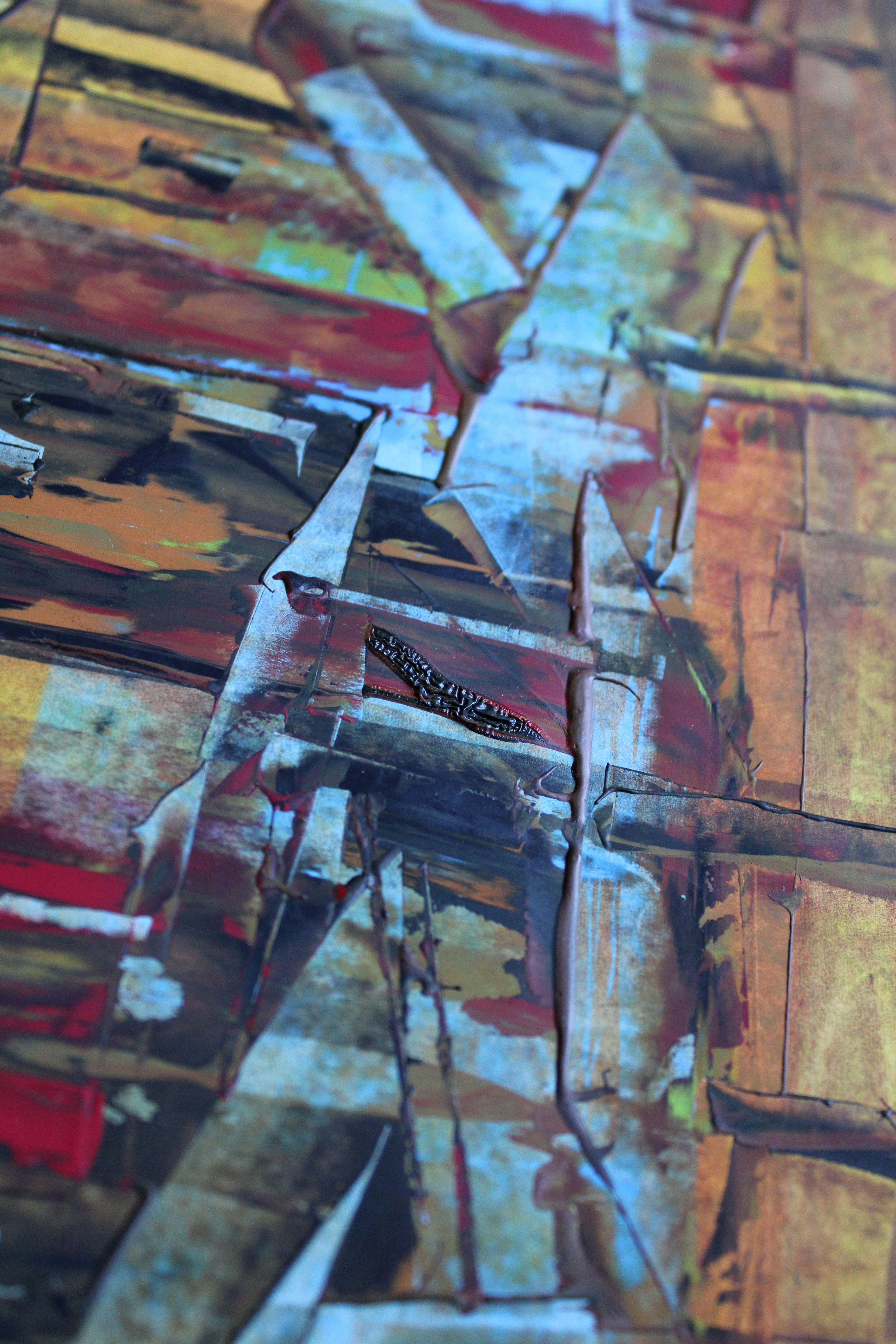 Città 9. 1964, monotipo, 44,5x64,5 cm in vendita 3