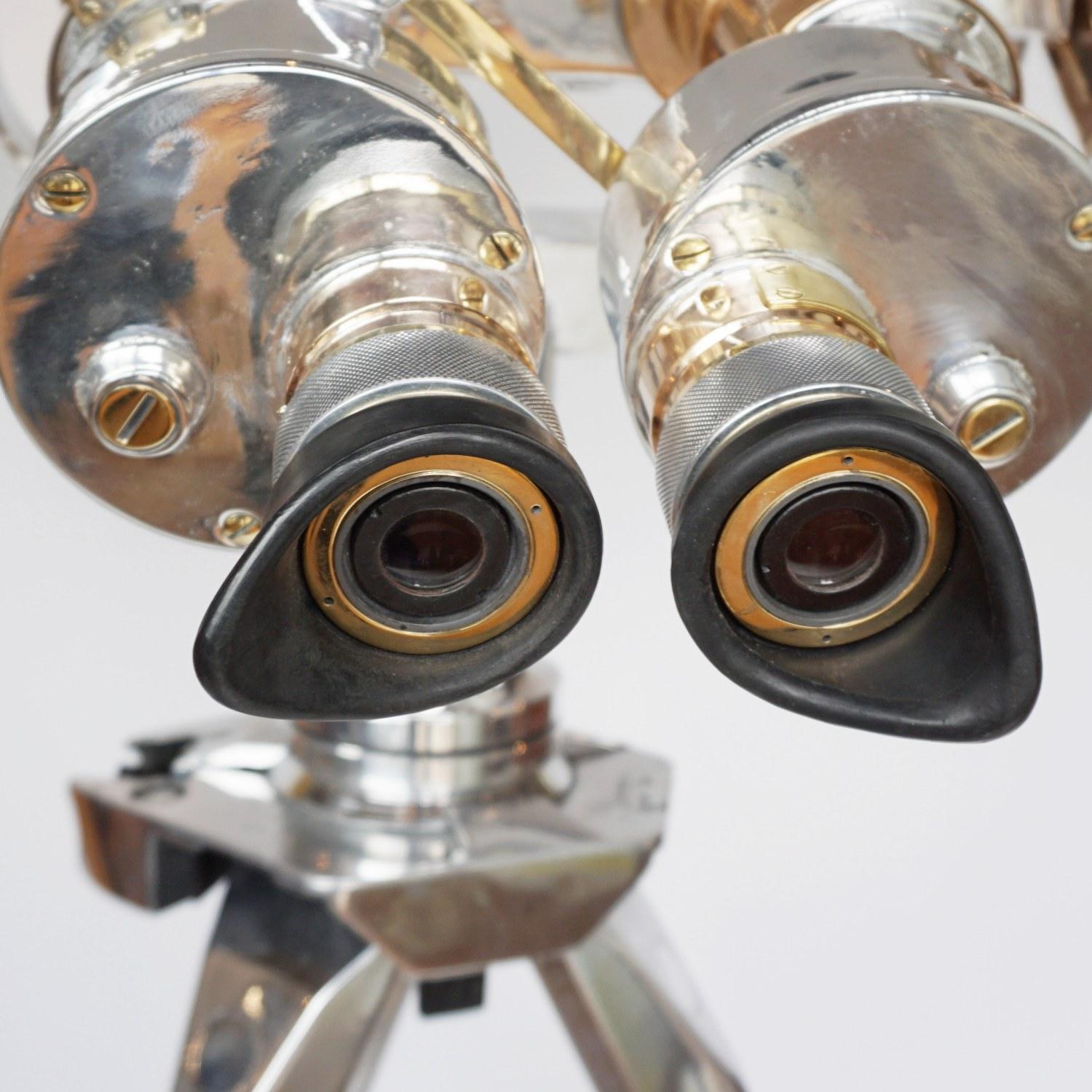 Nikon 20x120 WW11 Naval Binoculars Chromed Metal and Brass 11