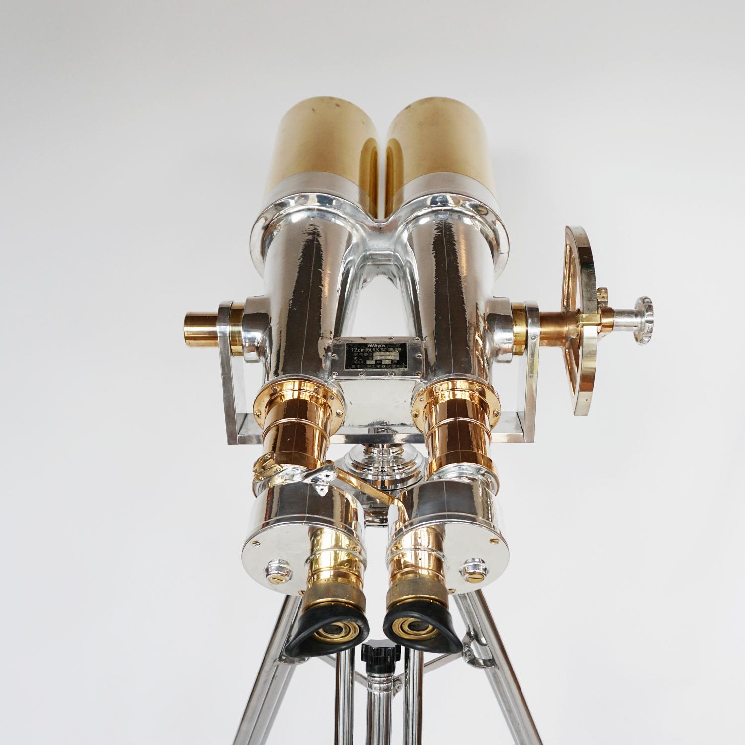 Brass Nikon 20x120 WW11 Naval/Marine Binoculars Japanese, Circa 1940