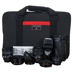 Nikon AF Nikkor Camera Lens Set 28mm 50mm 85mm Speedlight Flash & Case