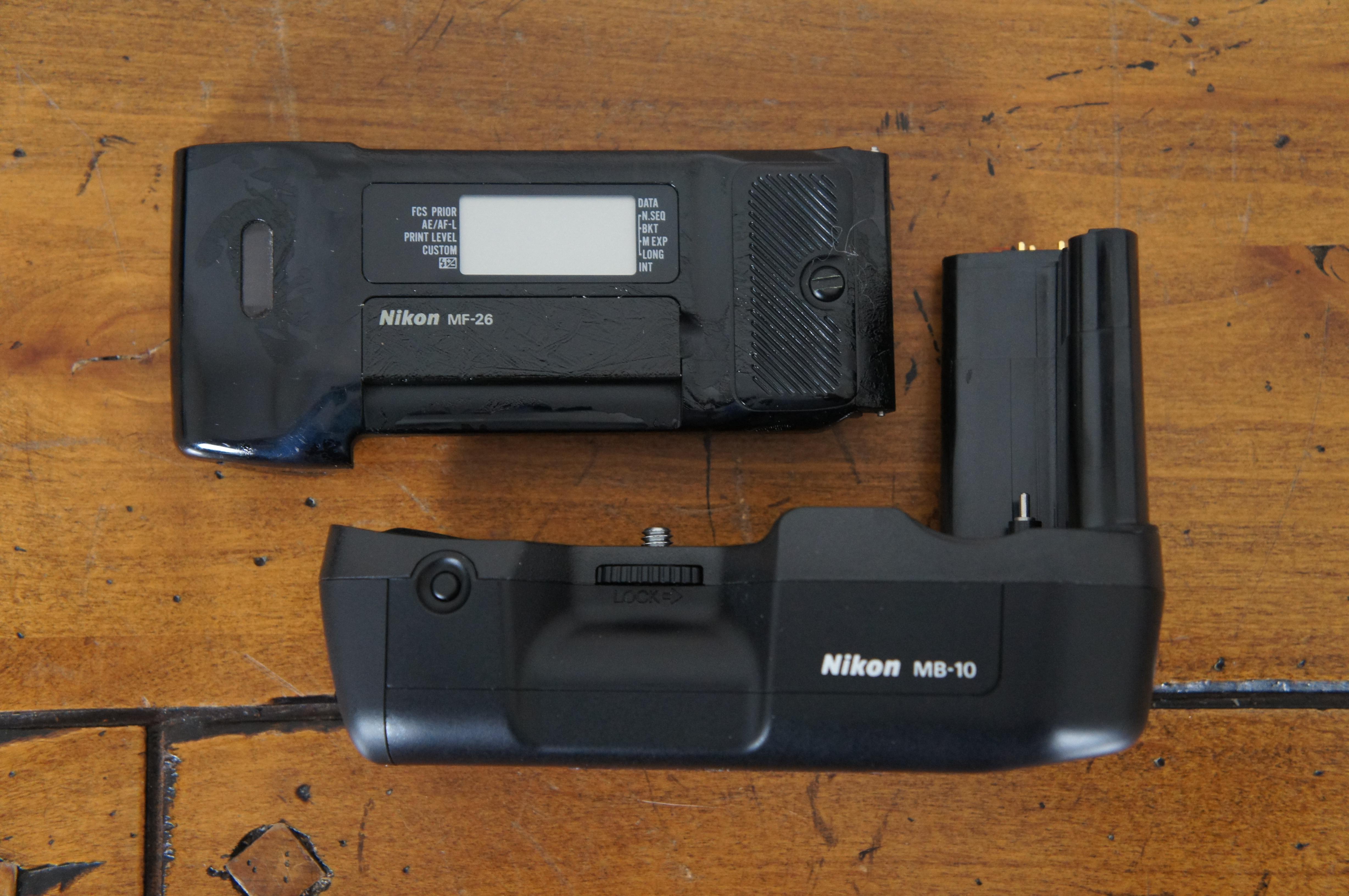 Nikon Lot N90 35mm Camera with MB-10 Grip SB-25 Flash MF-26 Control For Sale 1