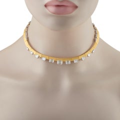 nikos koulis 18K Yellow Gold 11.64ct Diamond Choker Necklace NK17-060426