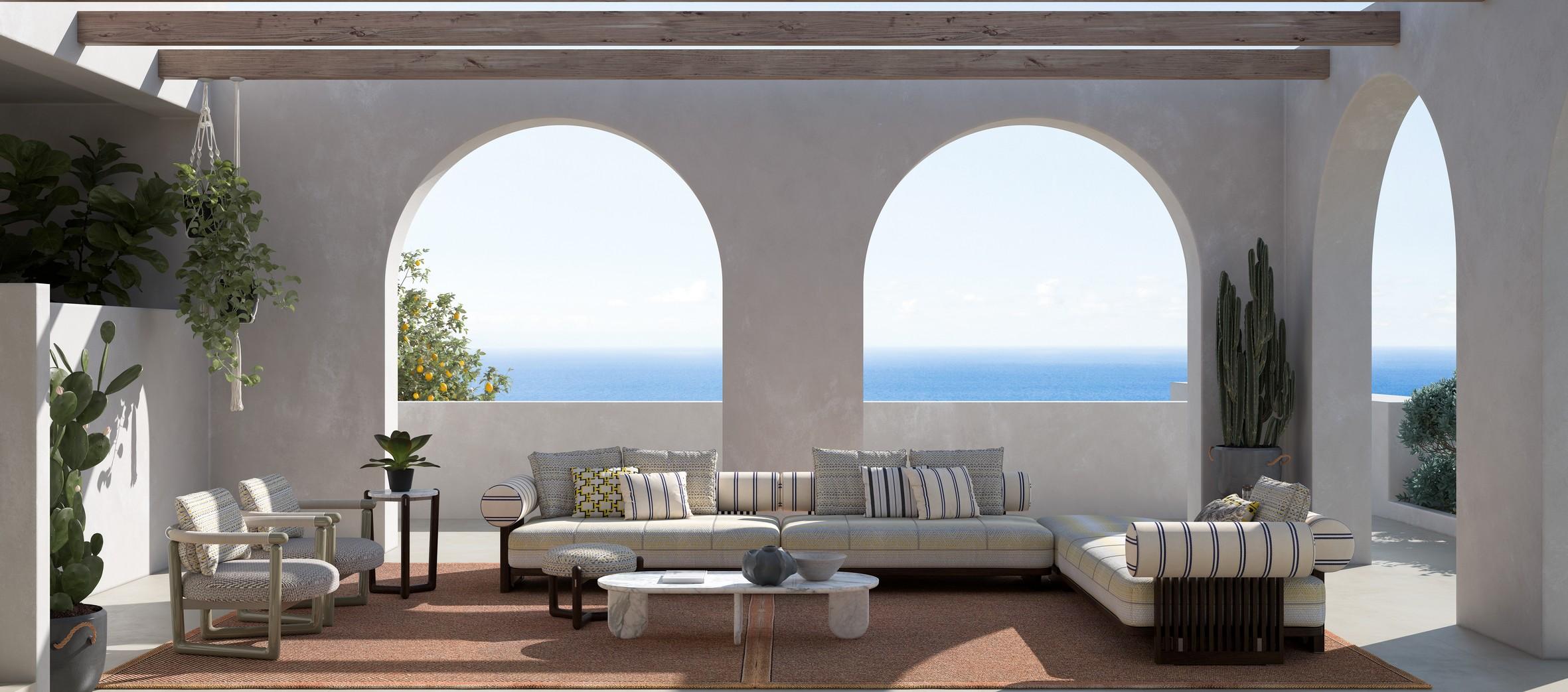 Nikos Modular Sofa Außen (Italienisch) im Angebot