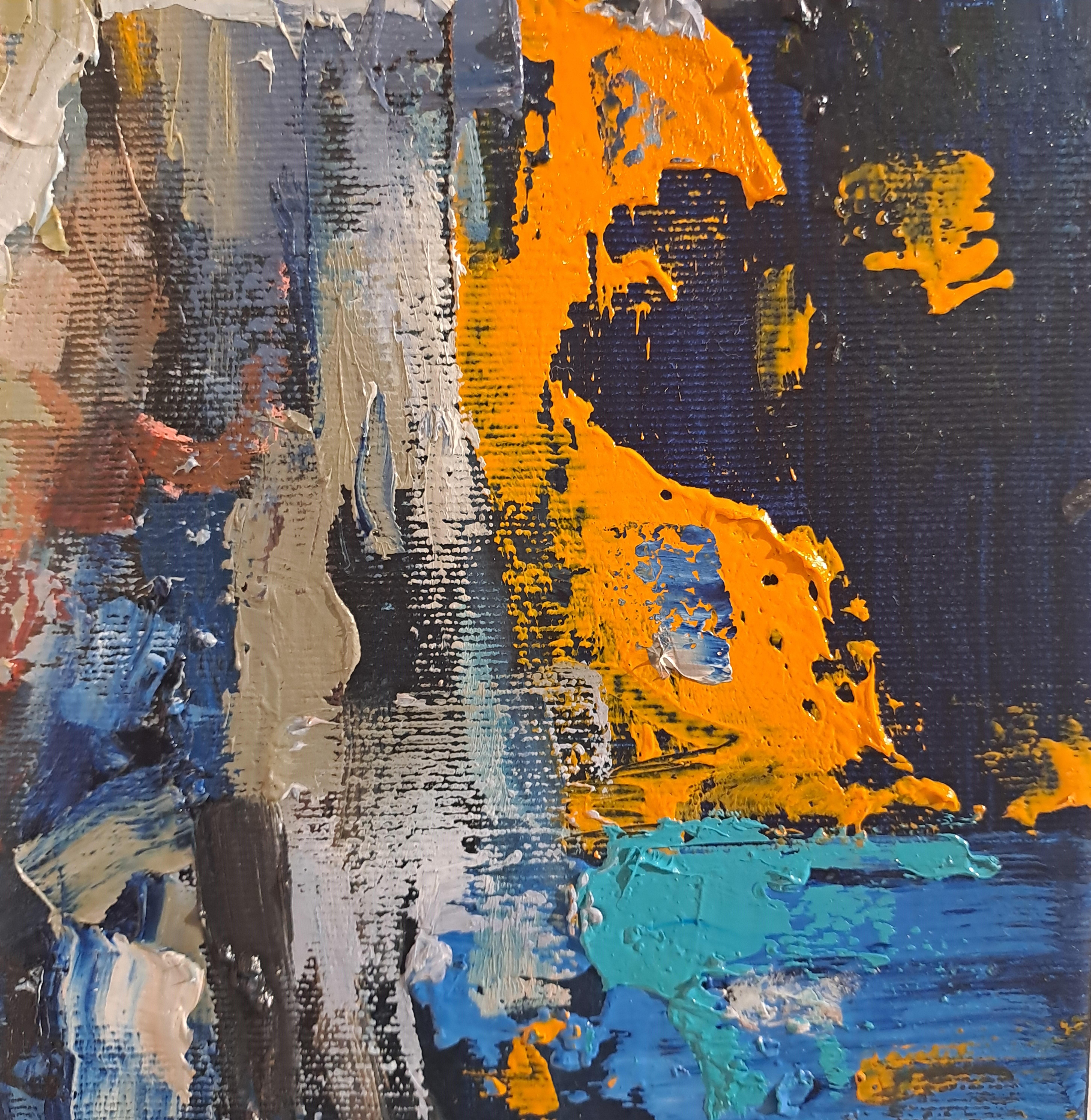 UNBETITELTE GESICHTER'24 (Abstrakter Impressionismus), Painting, von Nikos Vavatsis
