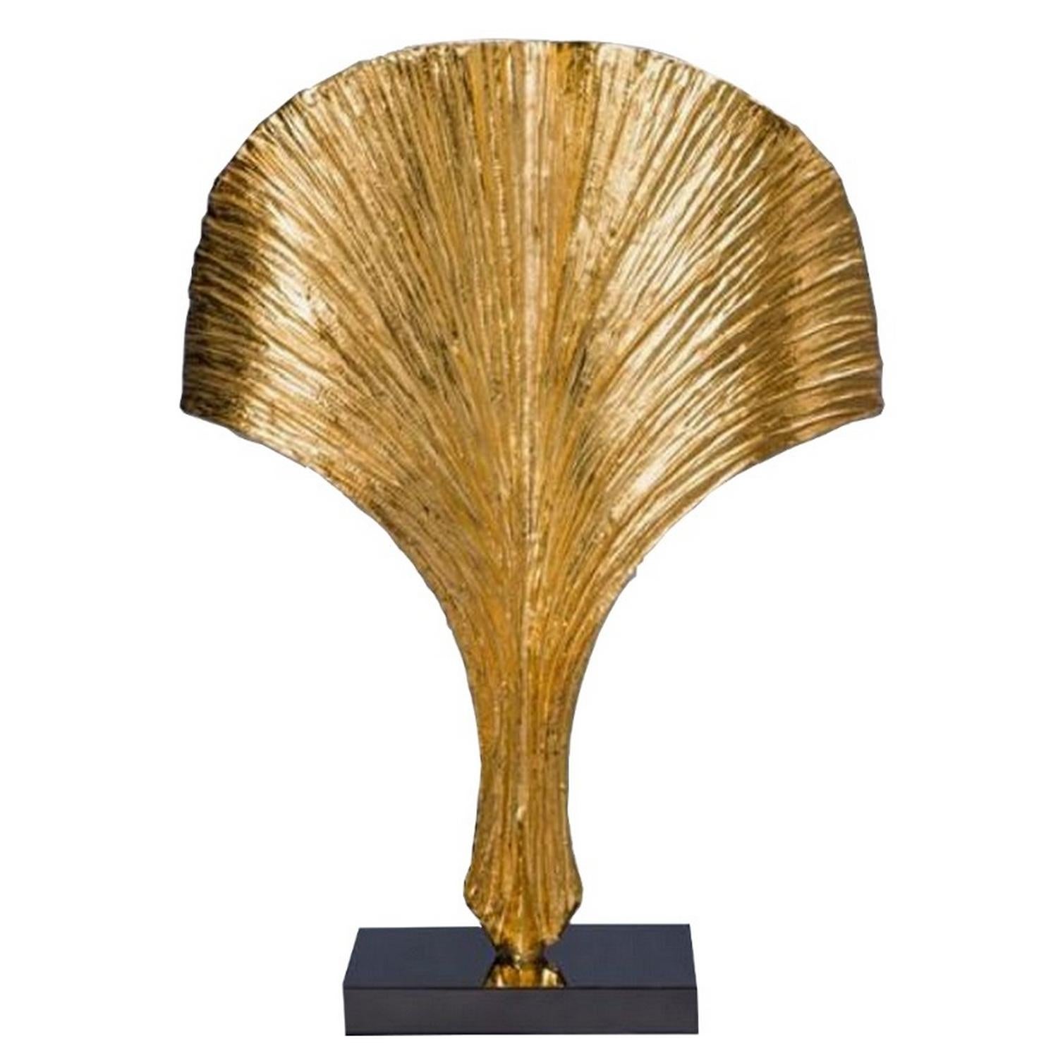 Table lamp “Nil” by Christiane Charles, circa 1970.
Socle in brass with a black nickel finish, structure in cast bronze with gold.

Winner of the Gold Medal of the Ecole Supérieure Nationale des Beaux-arts, Christiane Charles is recognized as one
