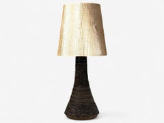 Nila Keramik, Brown Ceramic, Table Lamp, Sweden, 1970s