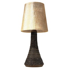 Nila Keramik, Brown Ceramic, Table Lamp, Sweden, 1970s